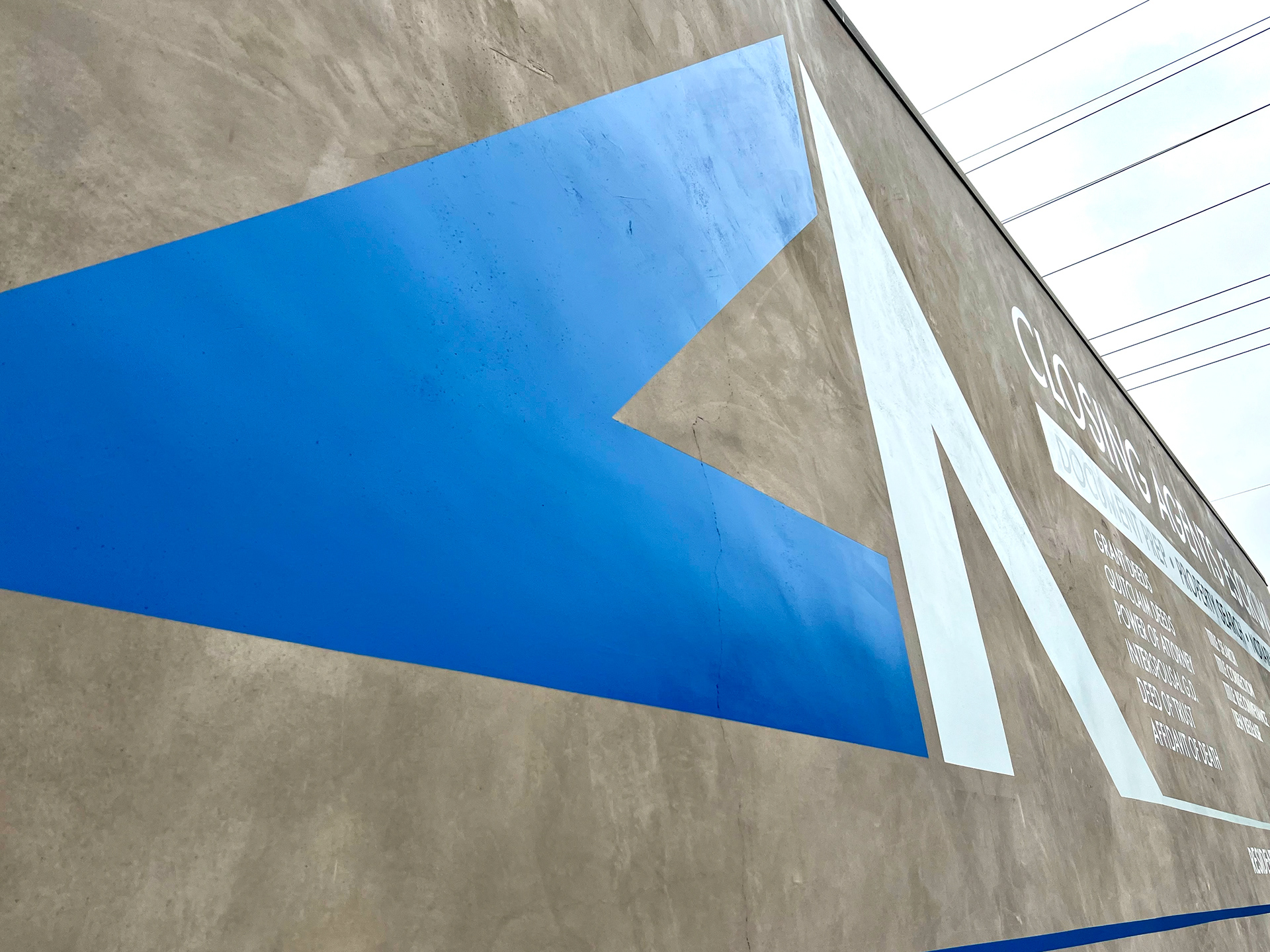 Large scale painted wall mural for Closing Agents Escrow Burbank