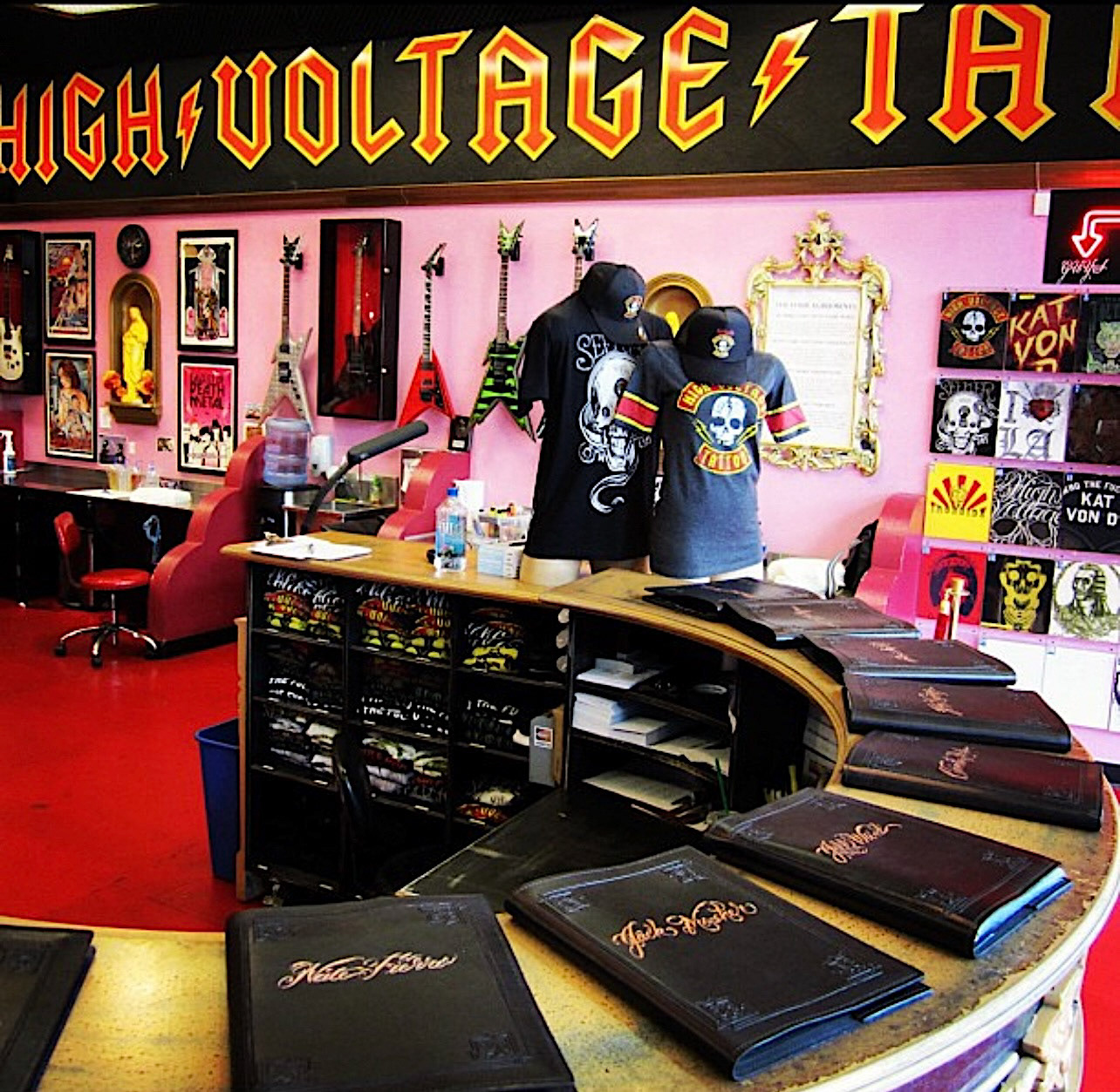 Carved Leather Tattoo Portfolios for the cast of LA Ink for Kat Von D