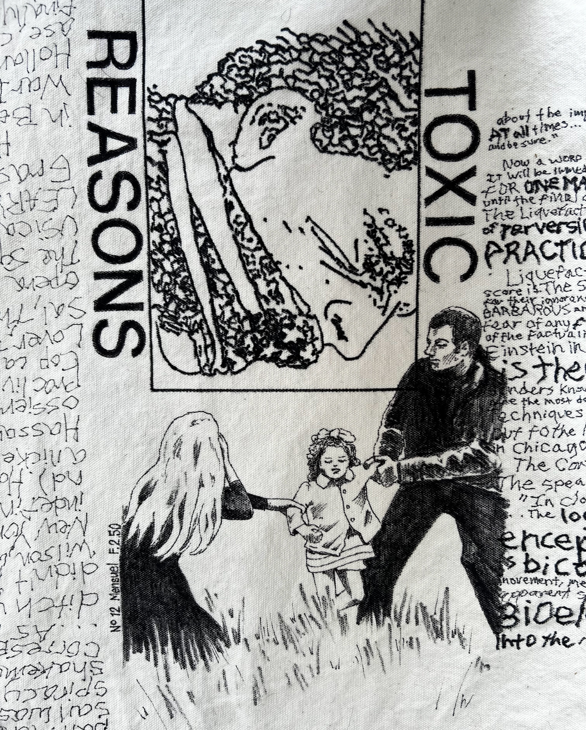 Sharpie on canvas for Enfants Riches Deprimes couch installation at Maxfield Melrose