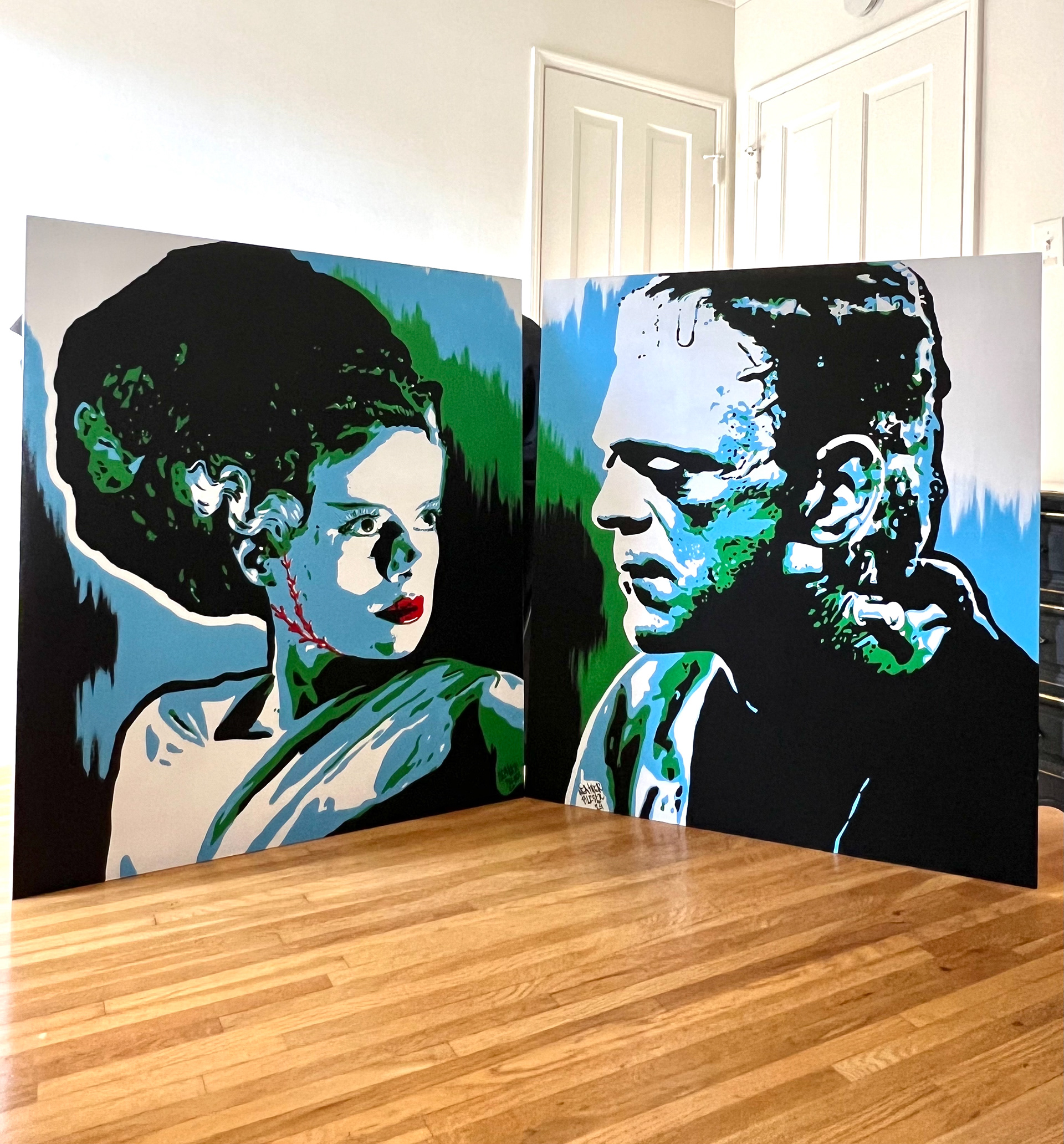 House paint on 4x4ft plywood