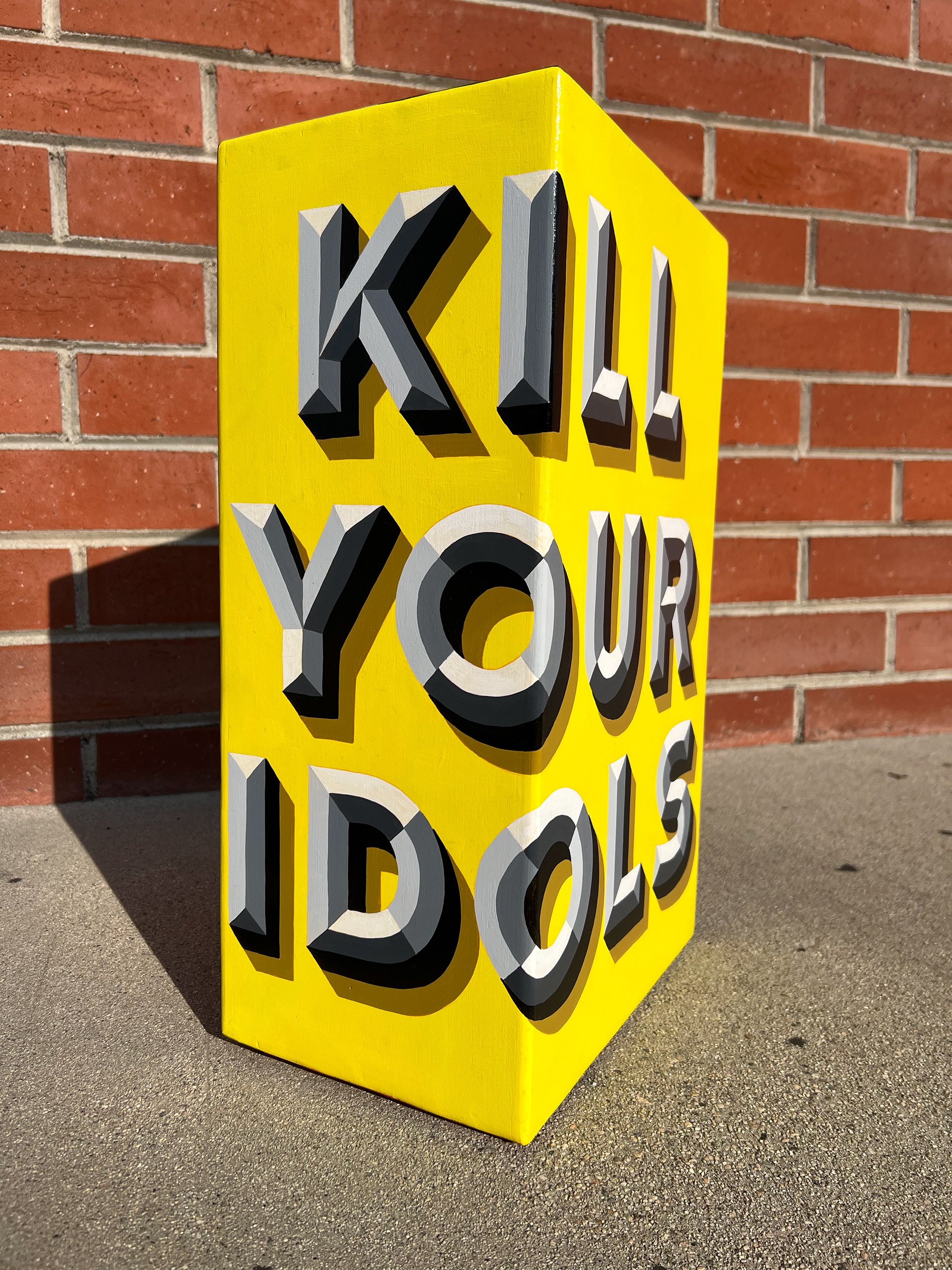 Custom Painted Apple Box for Kill Your Idols Publishing