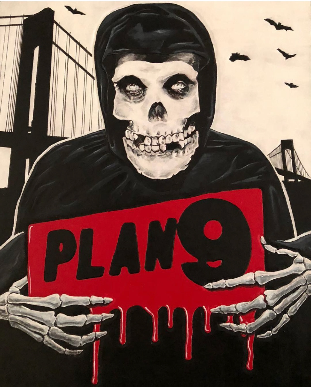 Acrylic on carved leather