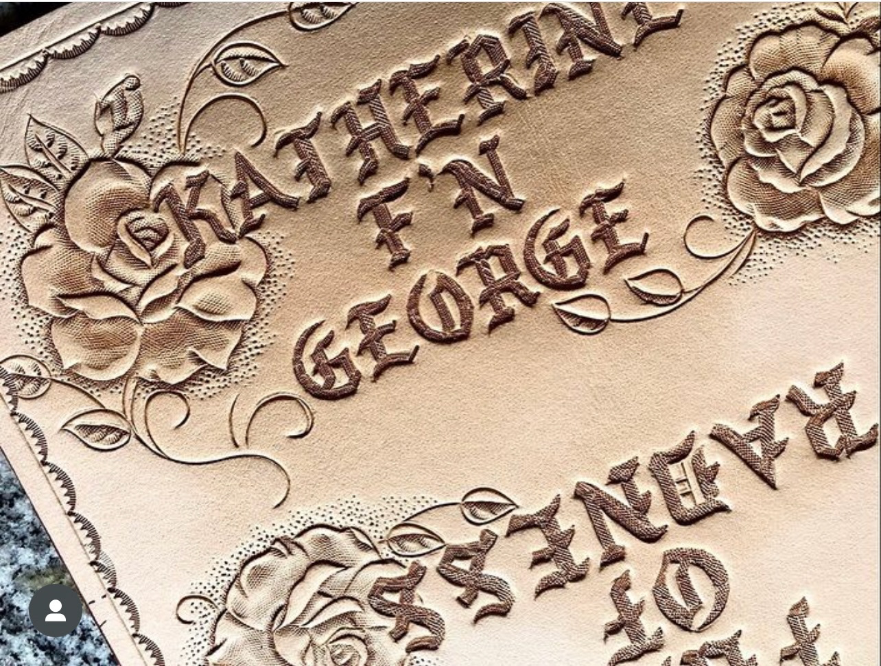 Designed and Hand Carved Leather Wallet 