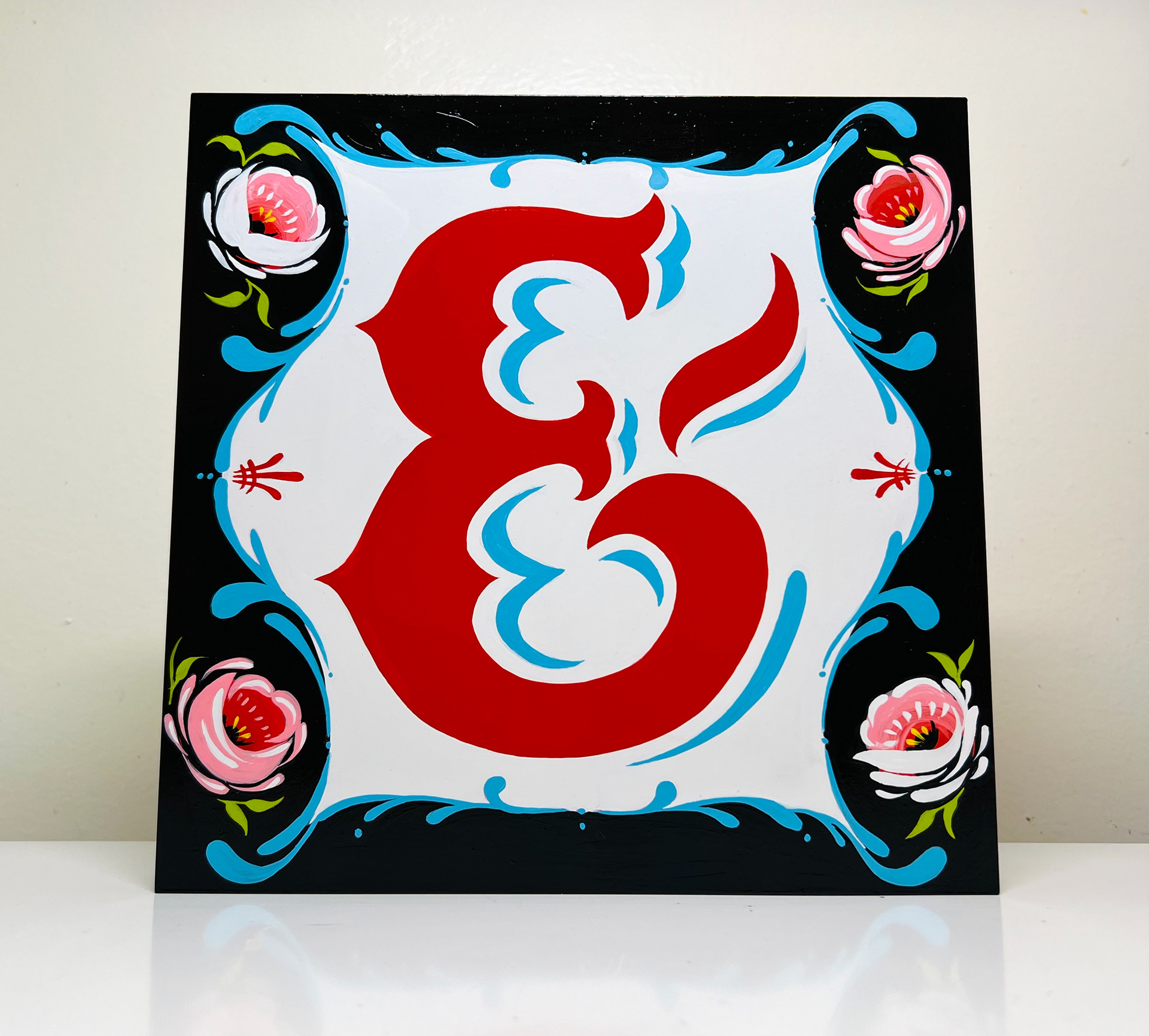 Enamel on wood panel