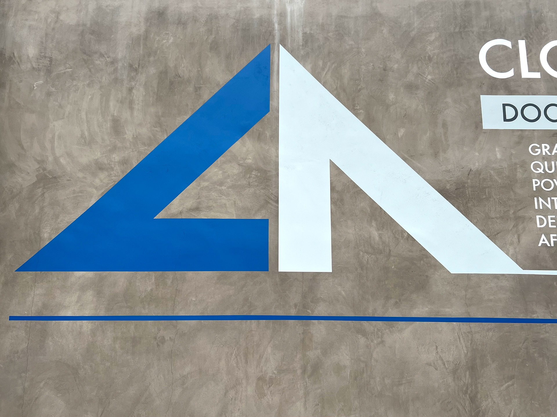 Large scale painted wall mural for Closing Agents Escrow Burbank