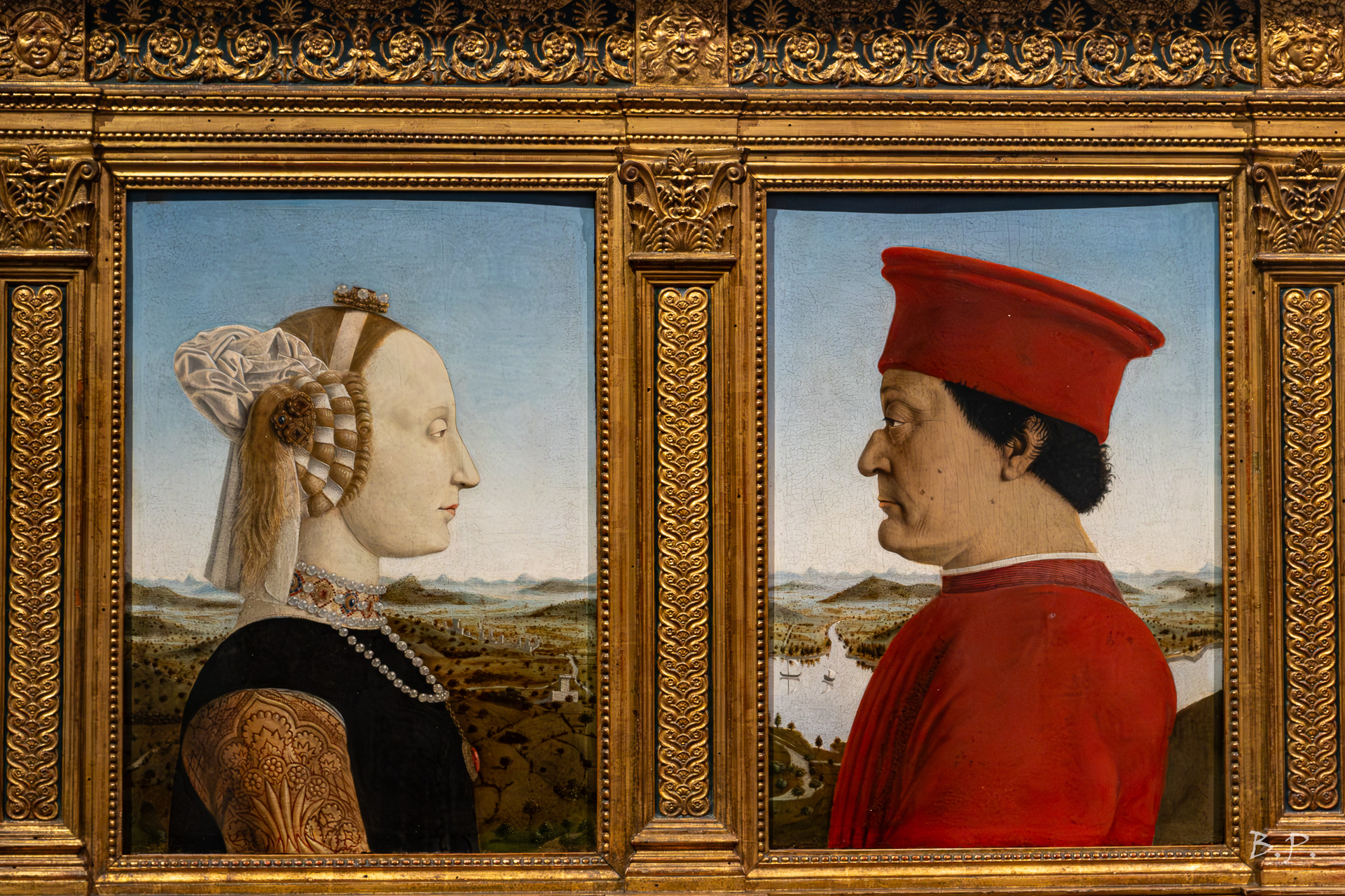 Portraits des Ducs d'Urbino, Battista Sforza et Federico da Montefeltro - Piero della Francesca entre 1467 et 1472