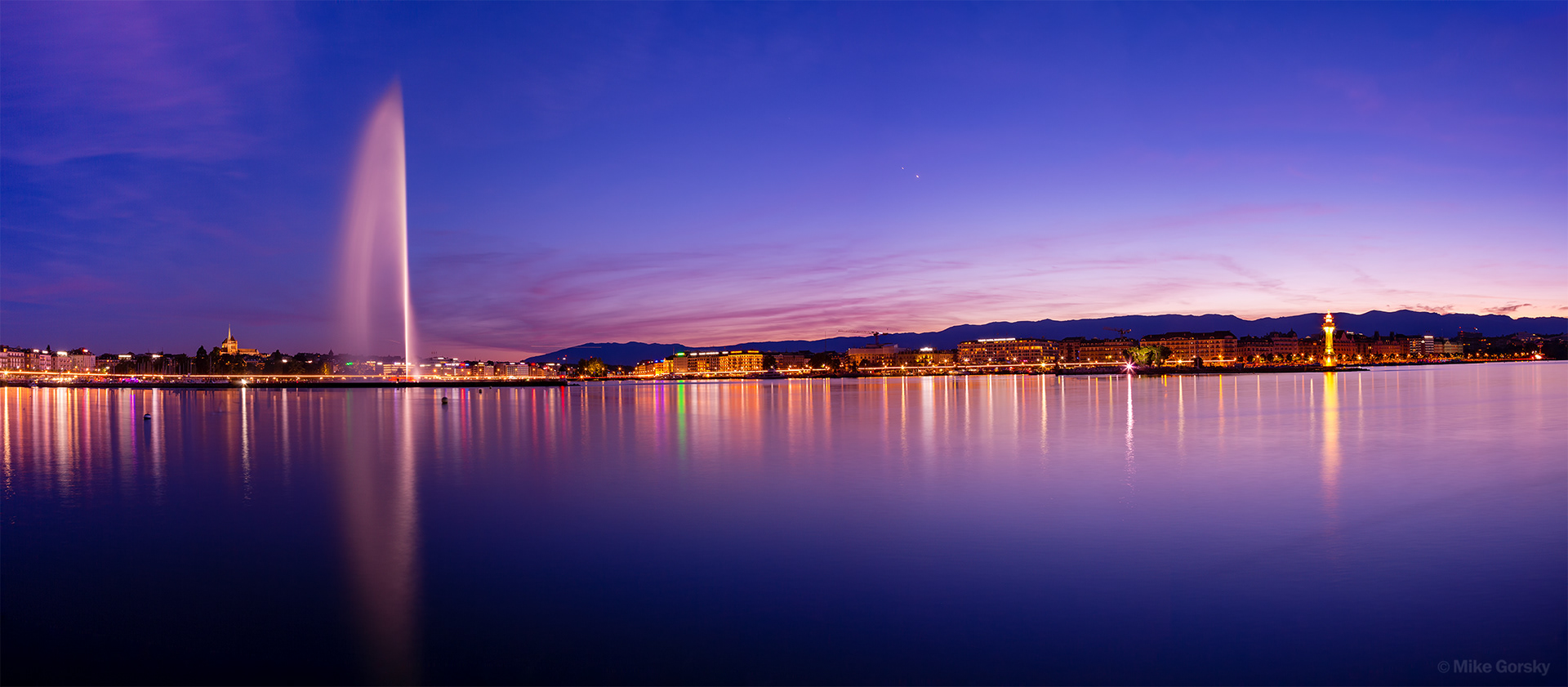 The Jet d'Eau and Geneva ©Mike Gorsky