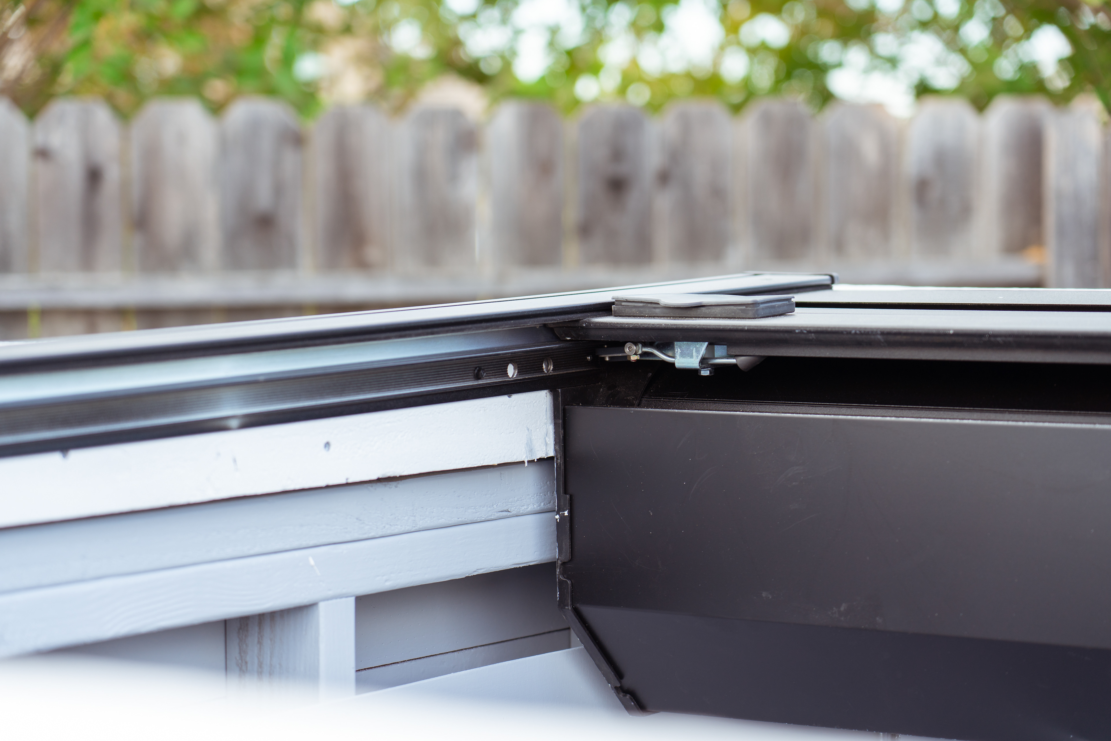 Retrax roof rolls up into this black box