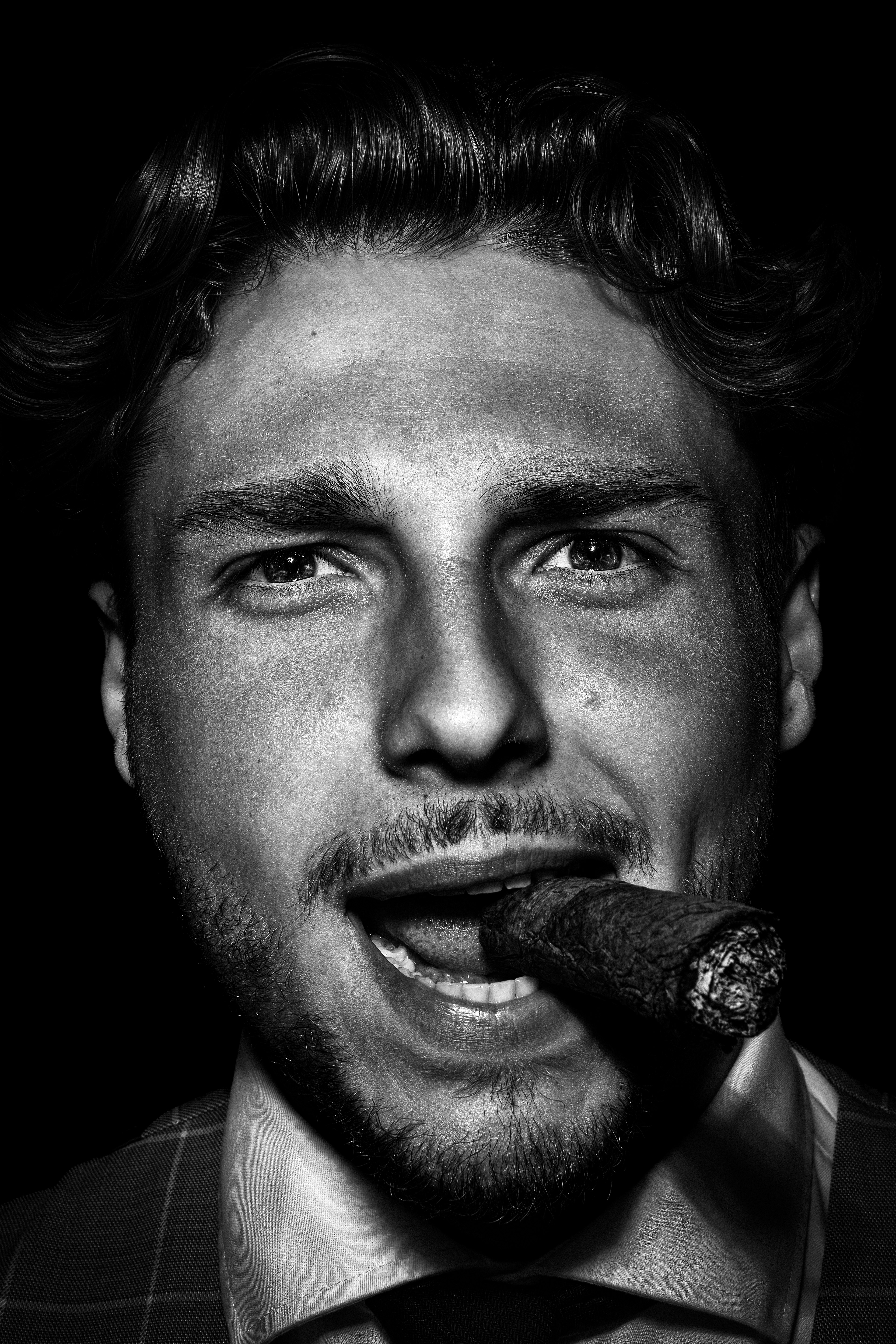 Steve Perchey portrait noir et blanc