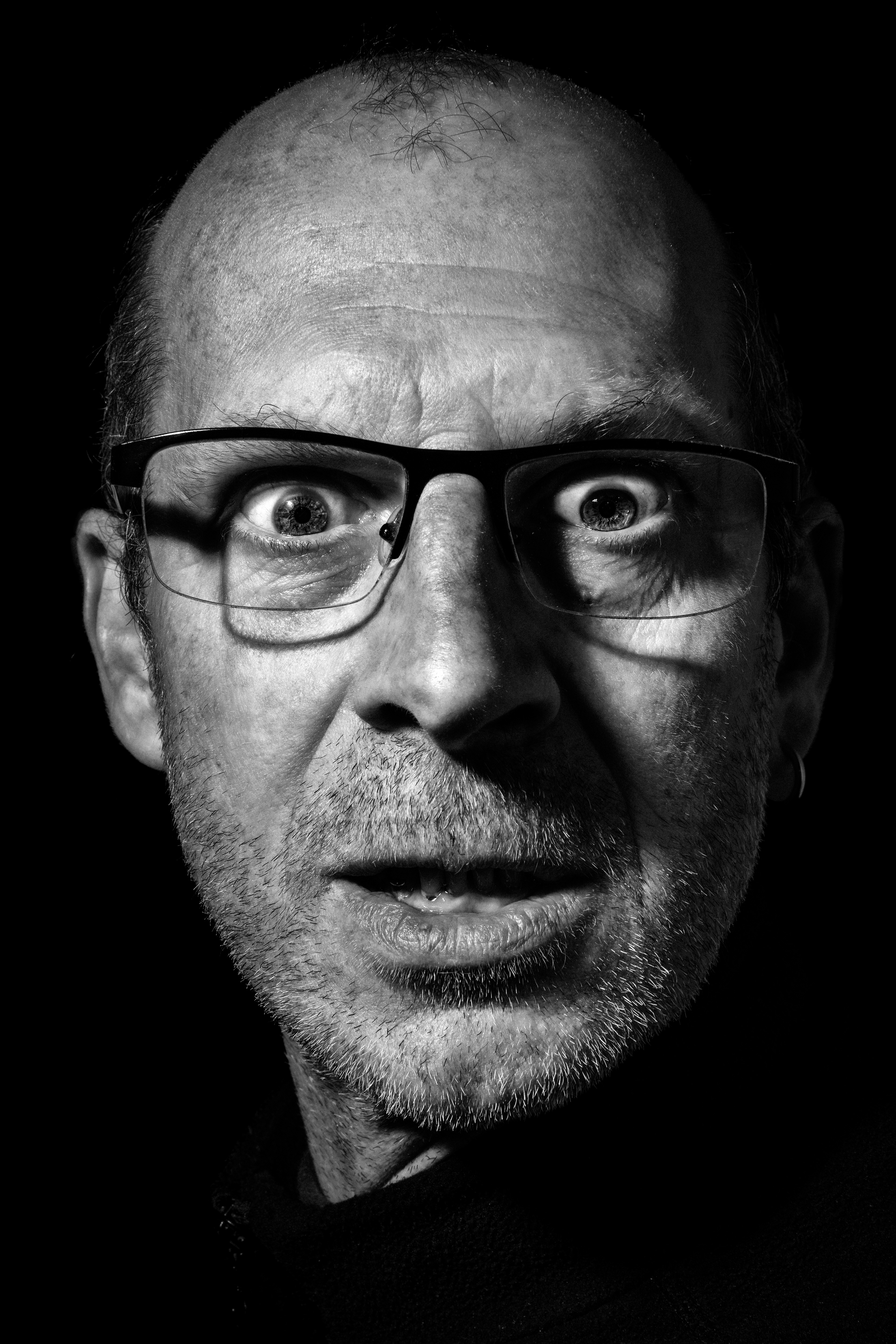 Steve Perchey portrait noir et blanc