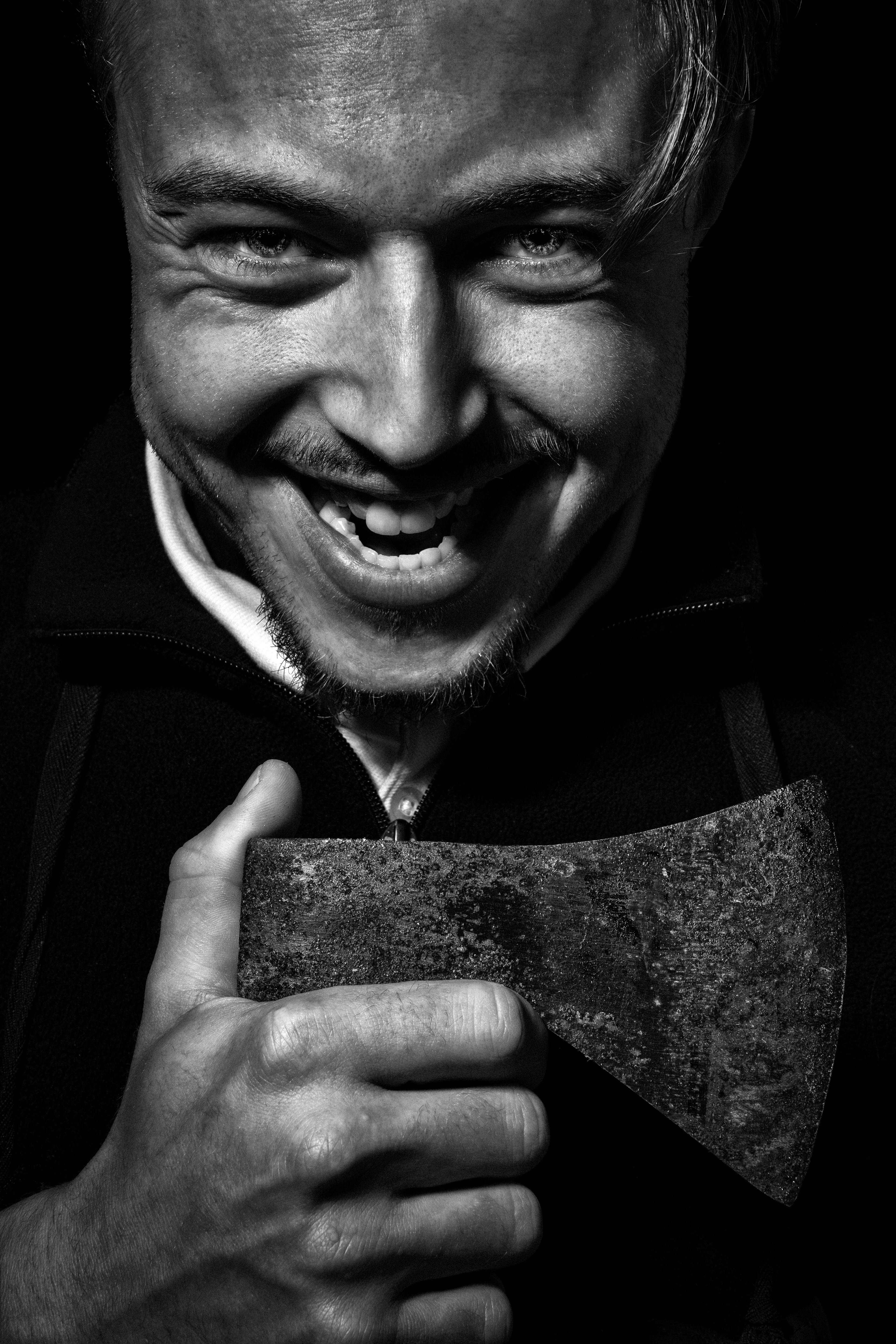 Steve Perchey portrait noir et blanc