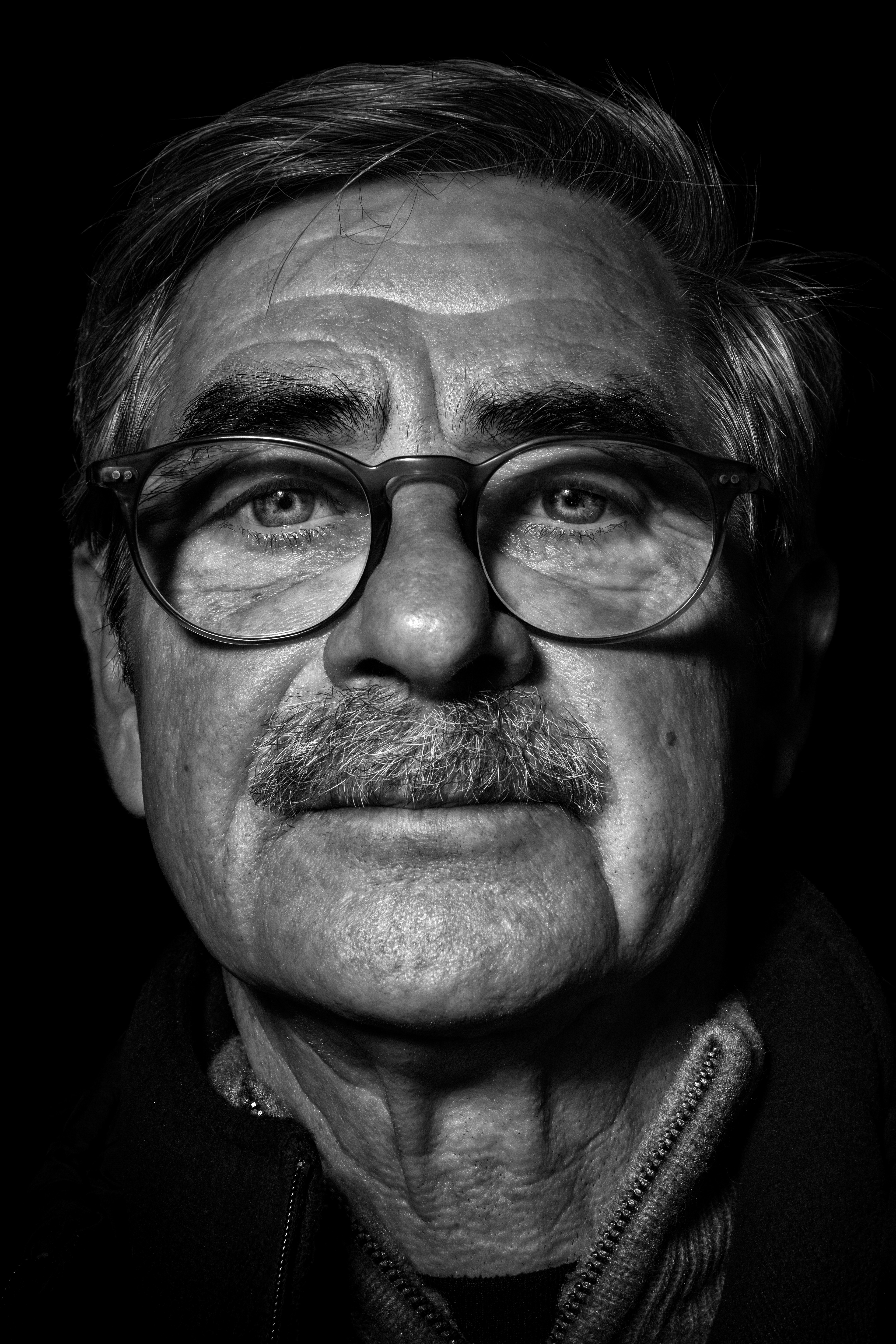 Steve Perchey portrait noir et blanc