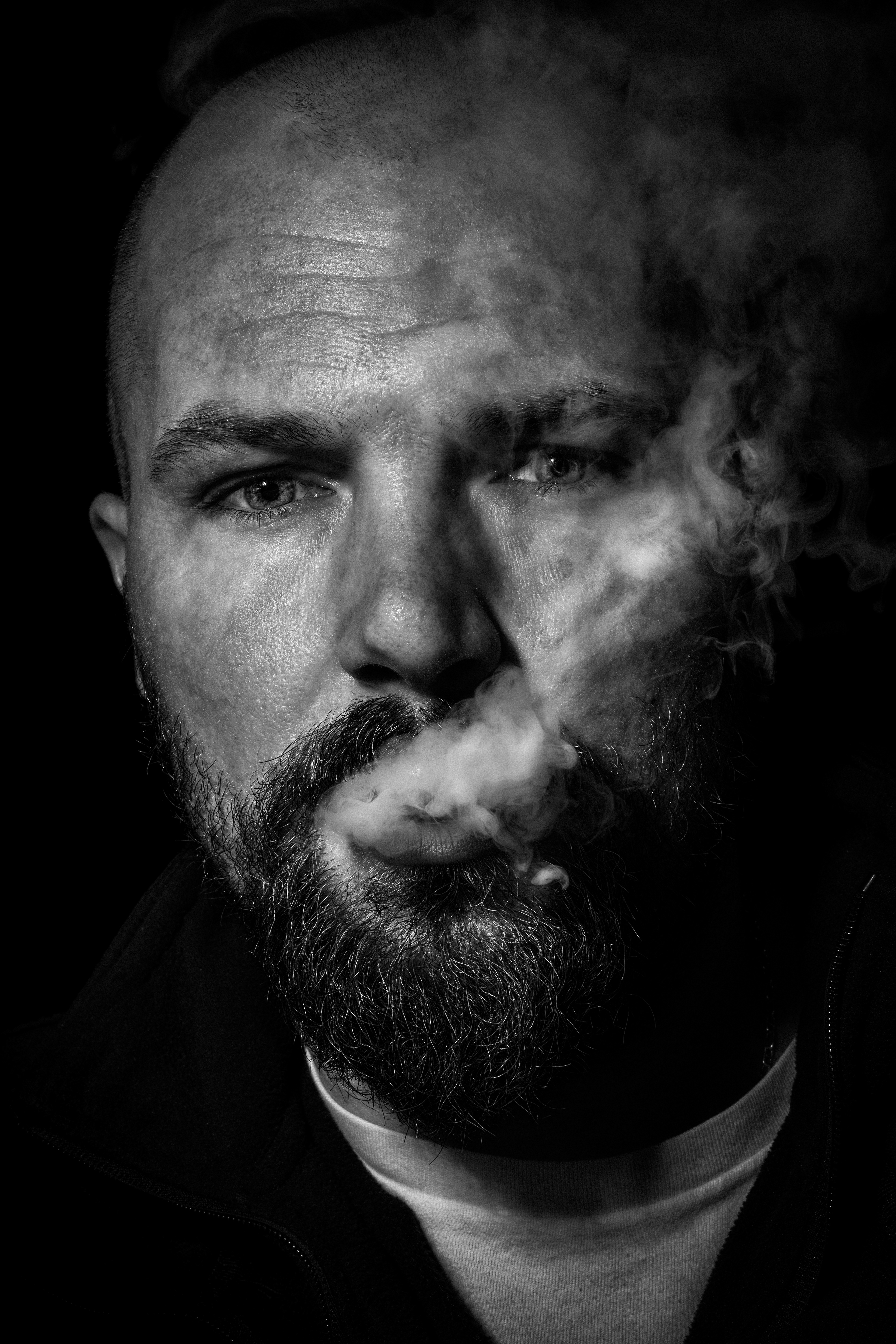 Steve Perchey portrait noir et blanc