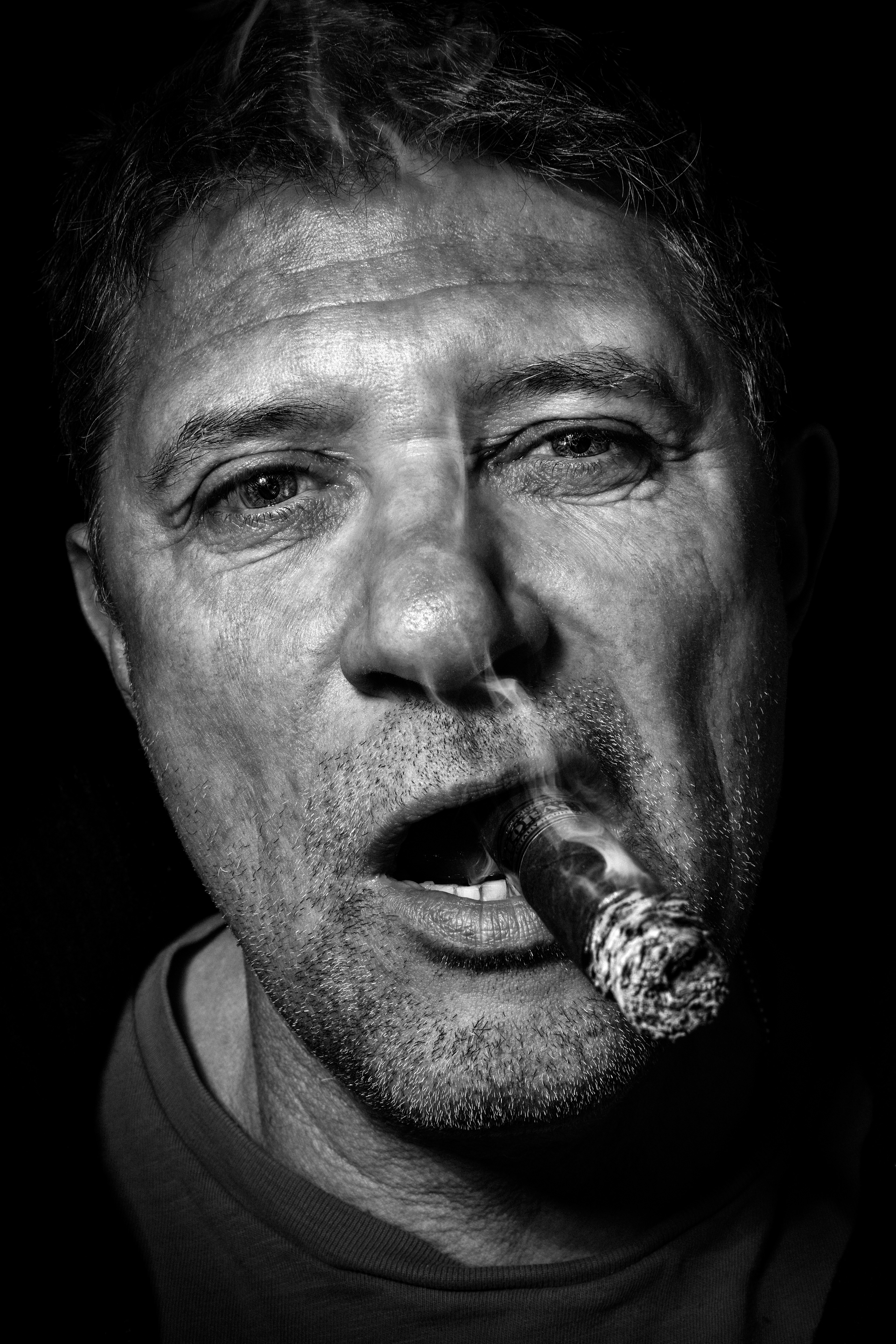 Steve Perchey portrait noir et blanc