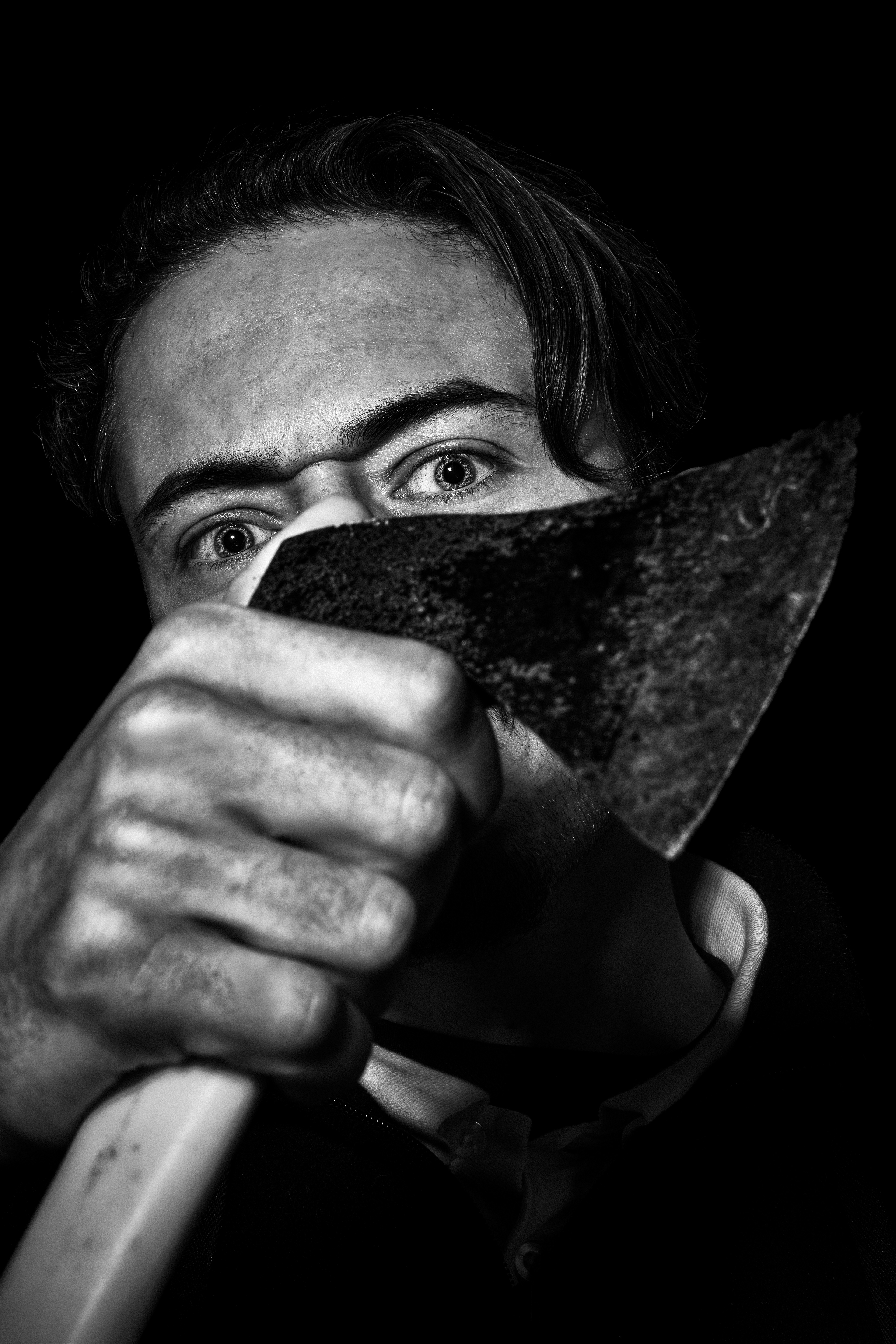 Steve Perchey portrait noir et blanc