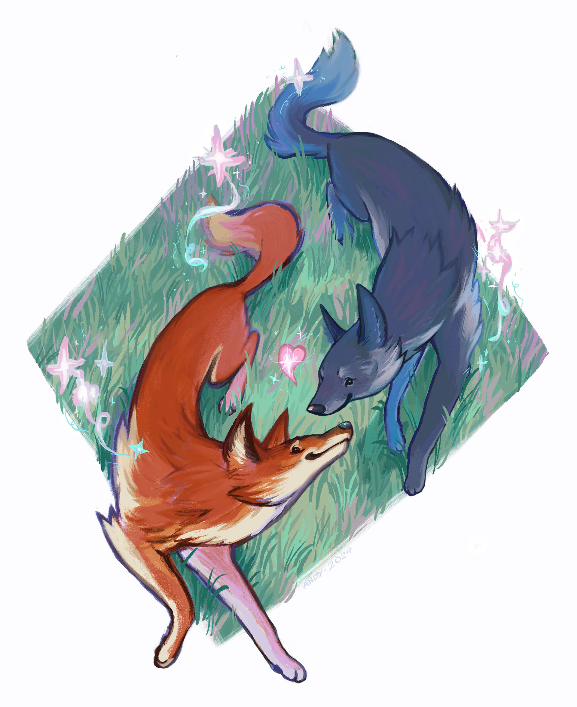 'You and Me'. Procreate, 2024