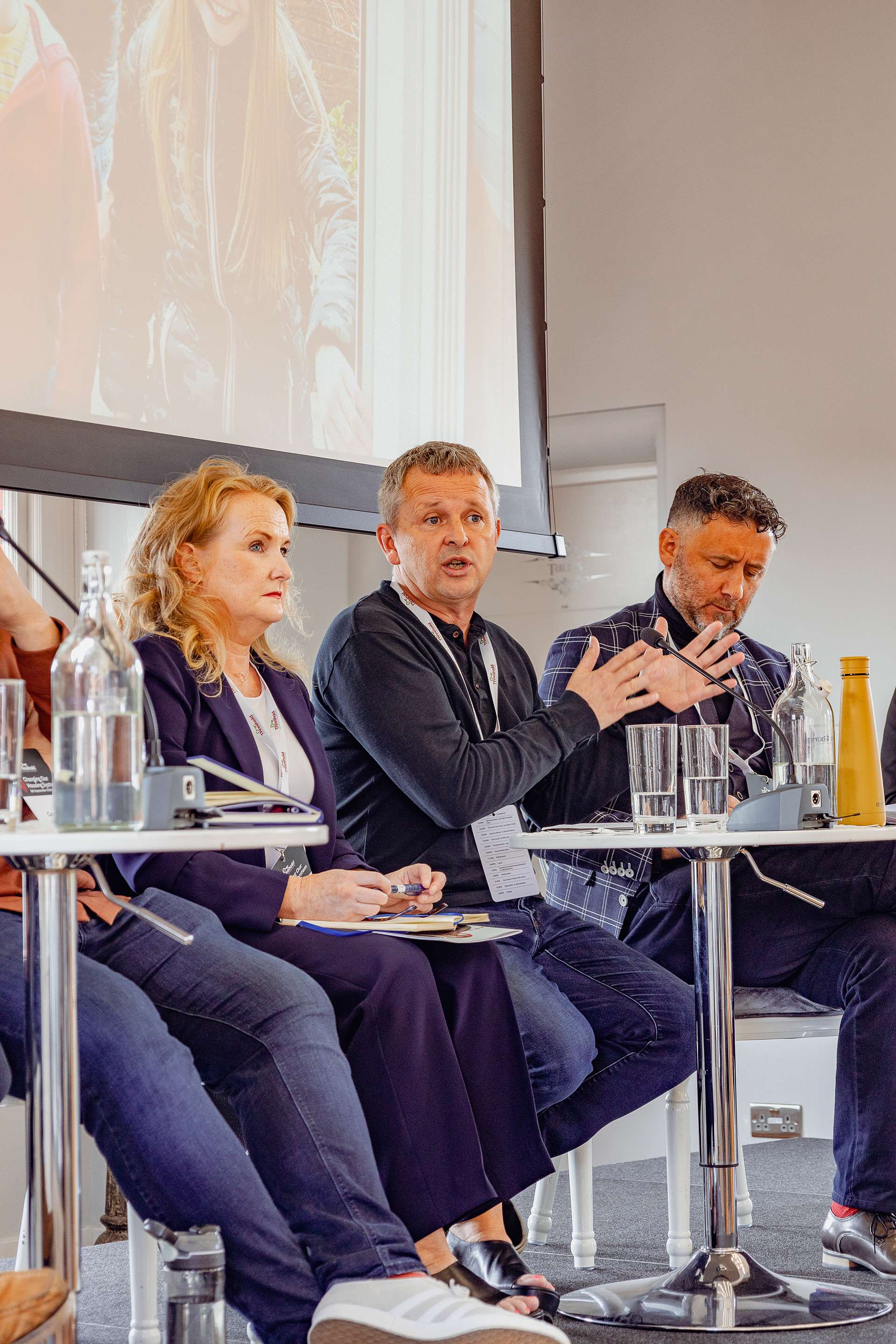 Dublin councillor speaks on stage to audience 