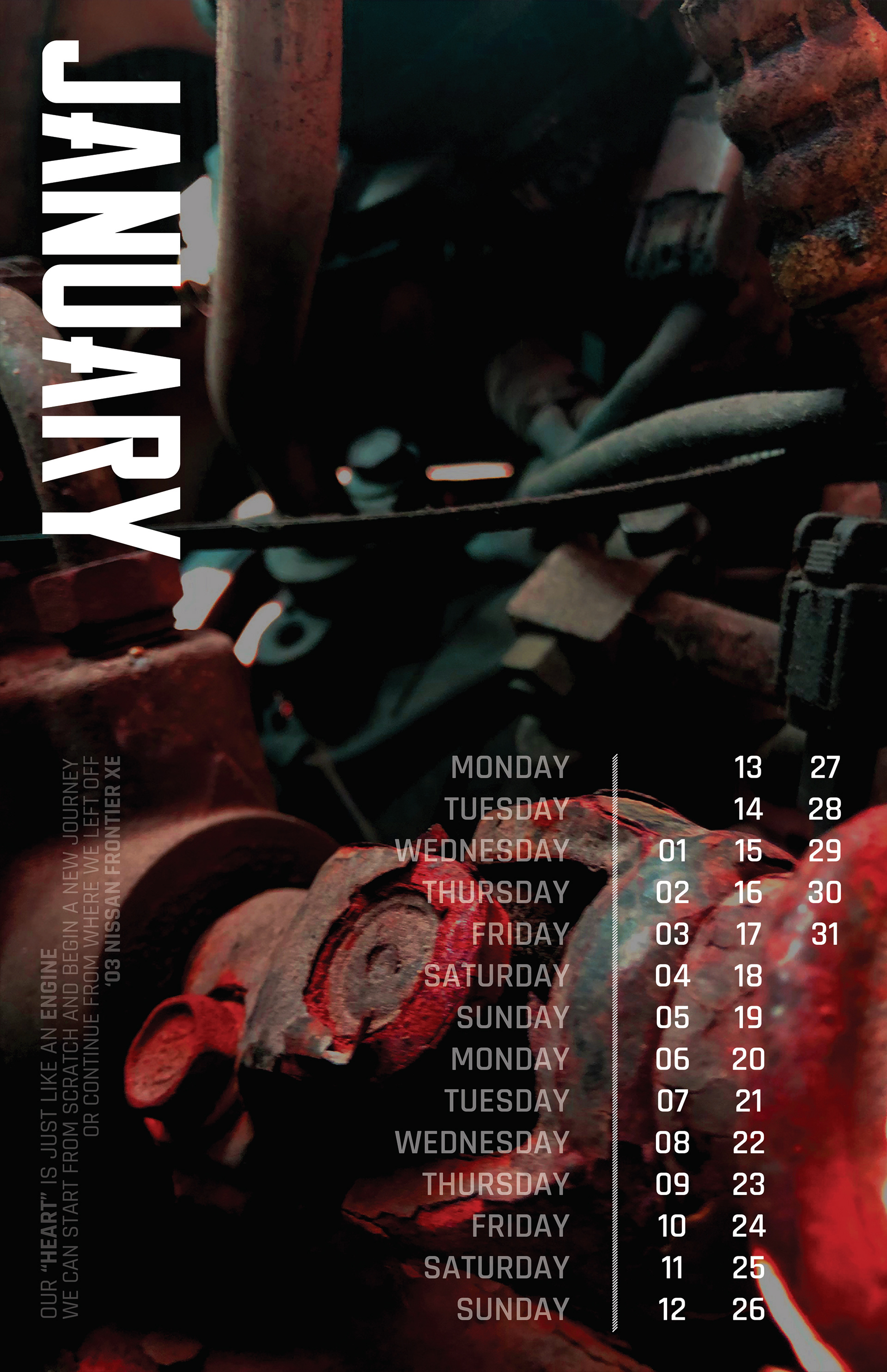 2025 Calendar Sample - January