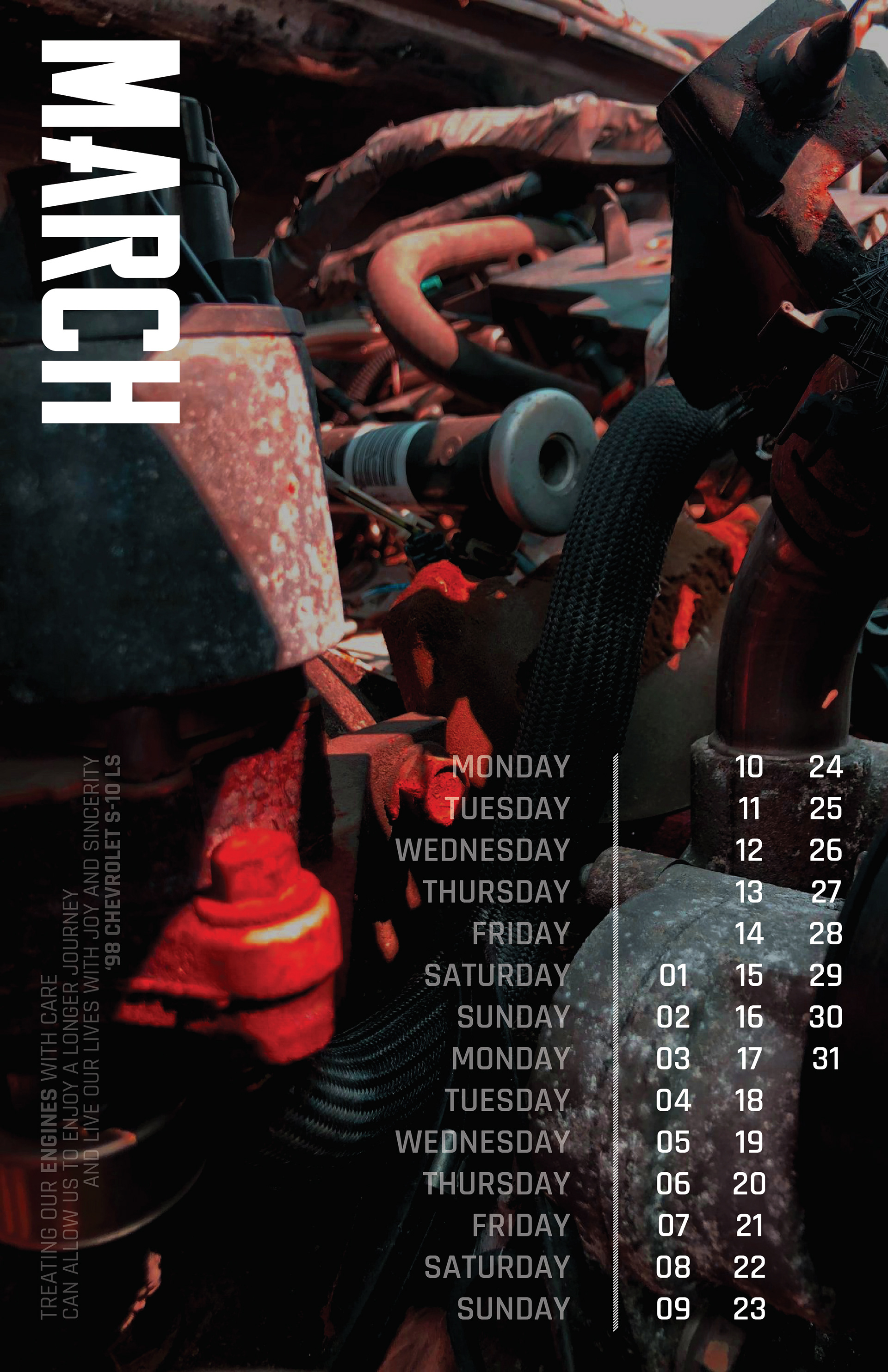 2025 Calendar Sample - March
