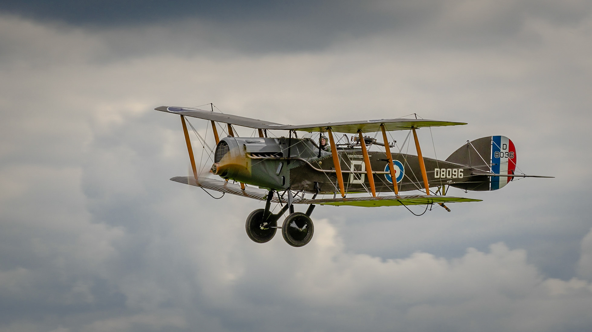 A  vintage 1917  Bristol F2.b fighter bomber in flight at the Shuttleworth Collection. This is my favorite shot of this aircraft