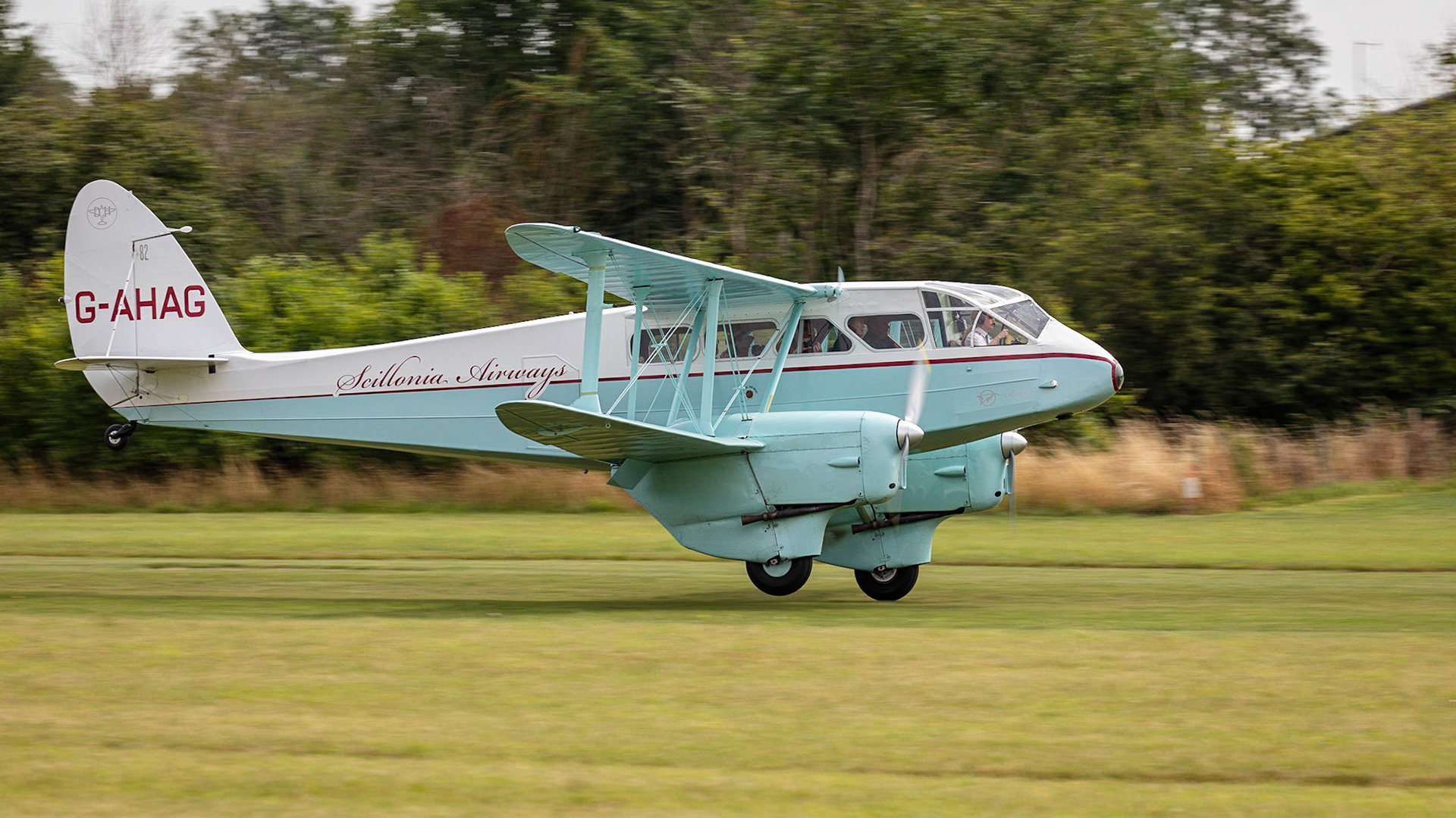 Old Warden, UK - 4th August 2019: Vintage aircraft De Haviland DH89a Rapide parked on airfield