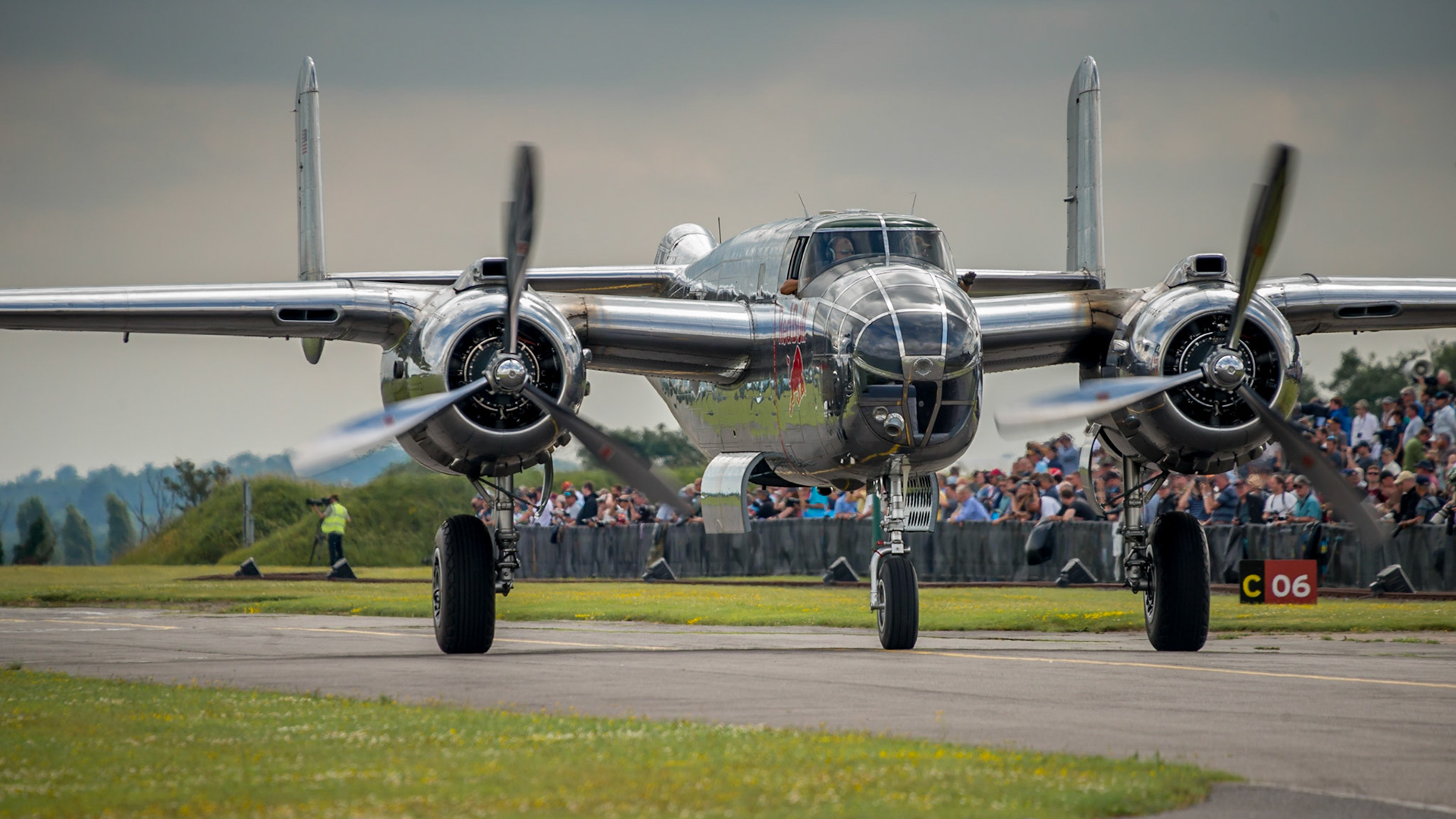 Vintage North American B25 Mitchell. USAF Bomber of World War 2.