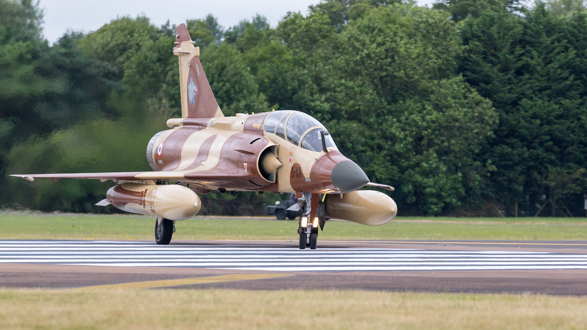 Fairford, UK - 15th July 2017: A French Armée de l'Air Mirage 2000 aircraft ready to take off