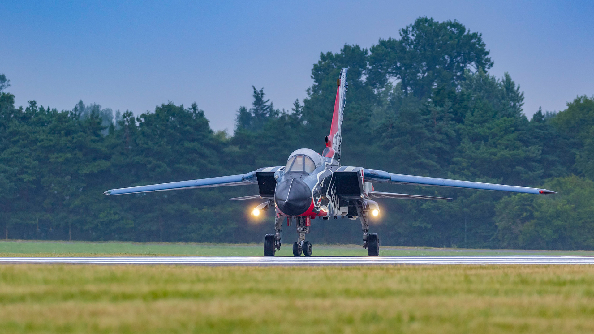 Fairford, UK - 15th July 2017: A Panavia Tornado jet fighter-bomber ready for take off