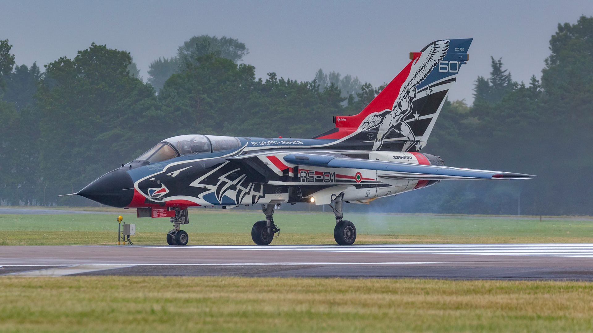 Fairford, UK - 15th July 2017: A Panavia Tornado jet fighter-bomber ready for take off