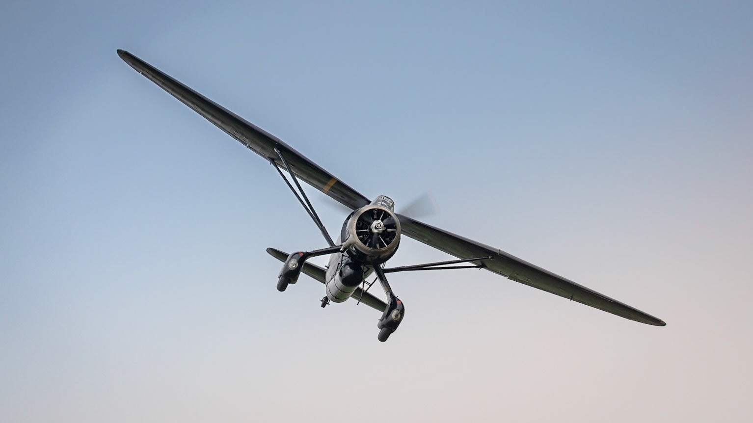 A WW2 vintage Westland Lysander lin flight