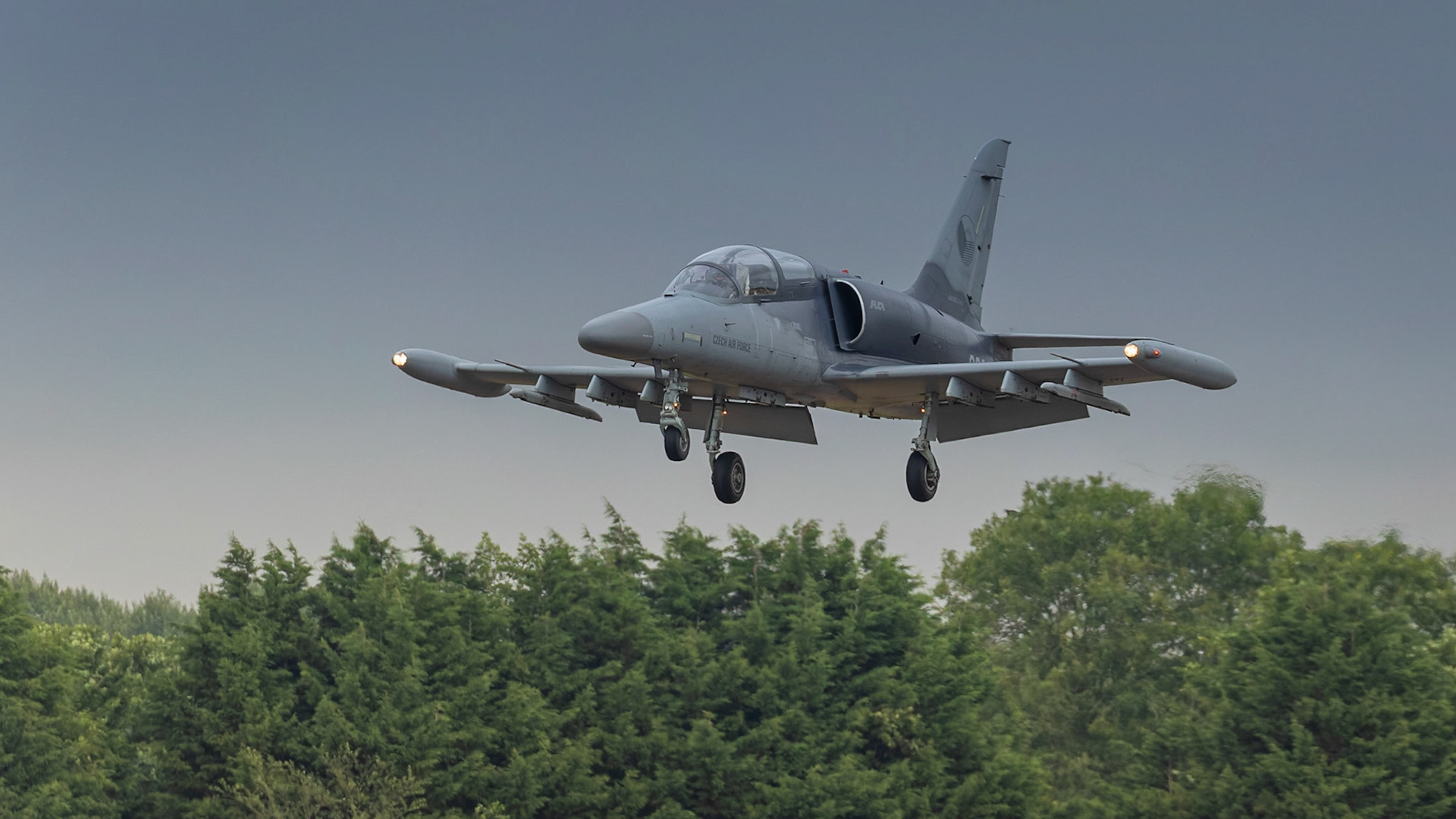 Fairford, UK - 15th July 2017: A Czech L-159 ALCA combat aircraft approaching to land