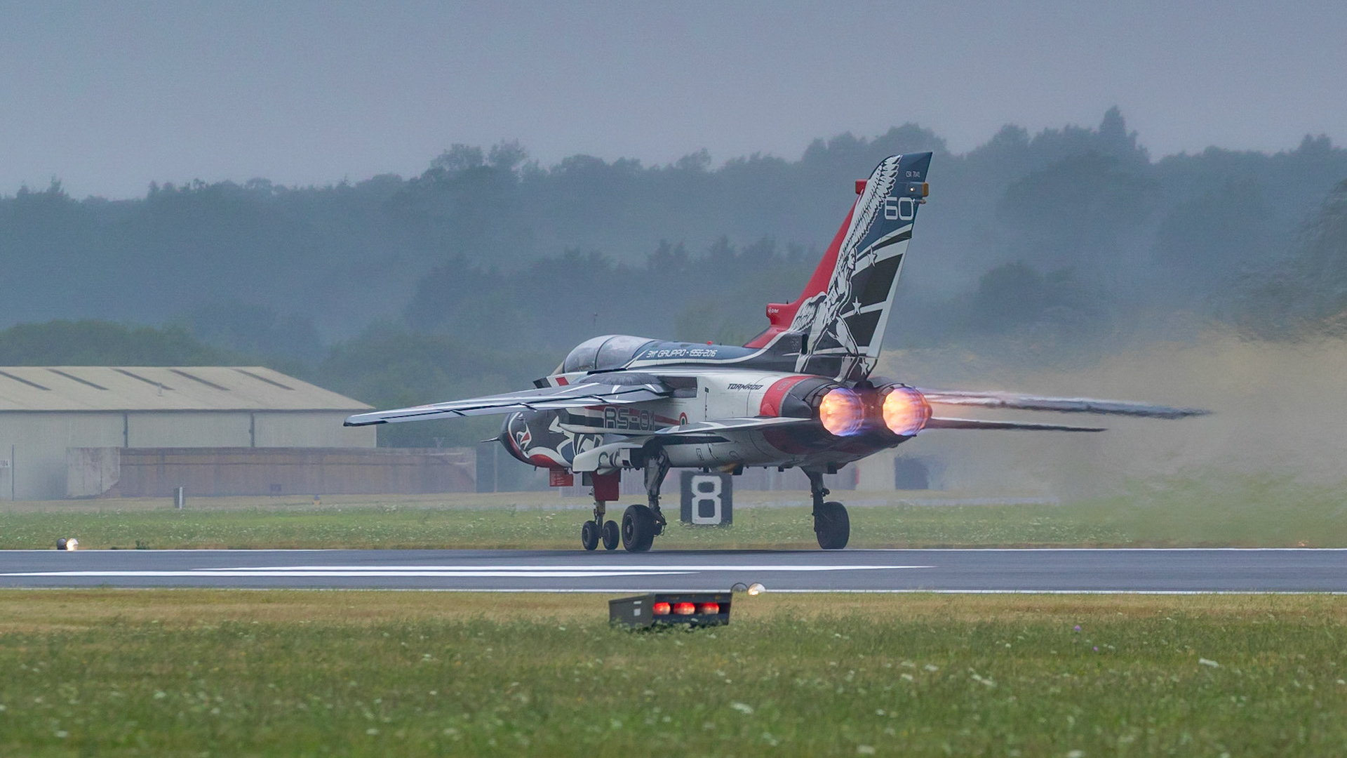 Fairford, UK - 15th July 2017: A Panavia Tornado jet fighter-bomber ready for take off