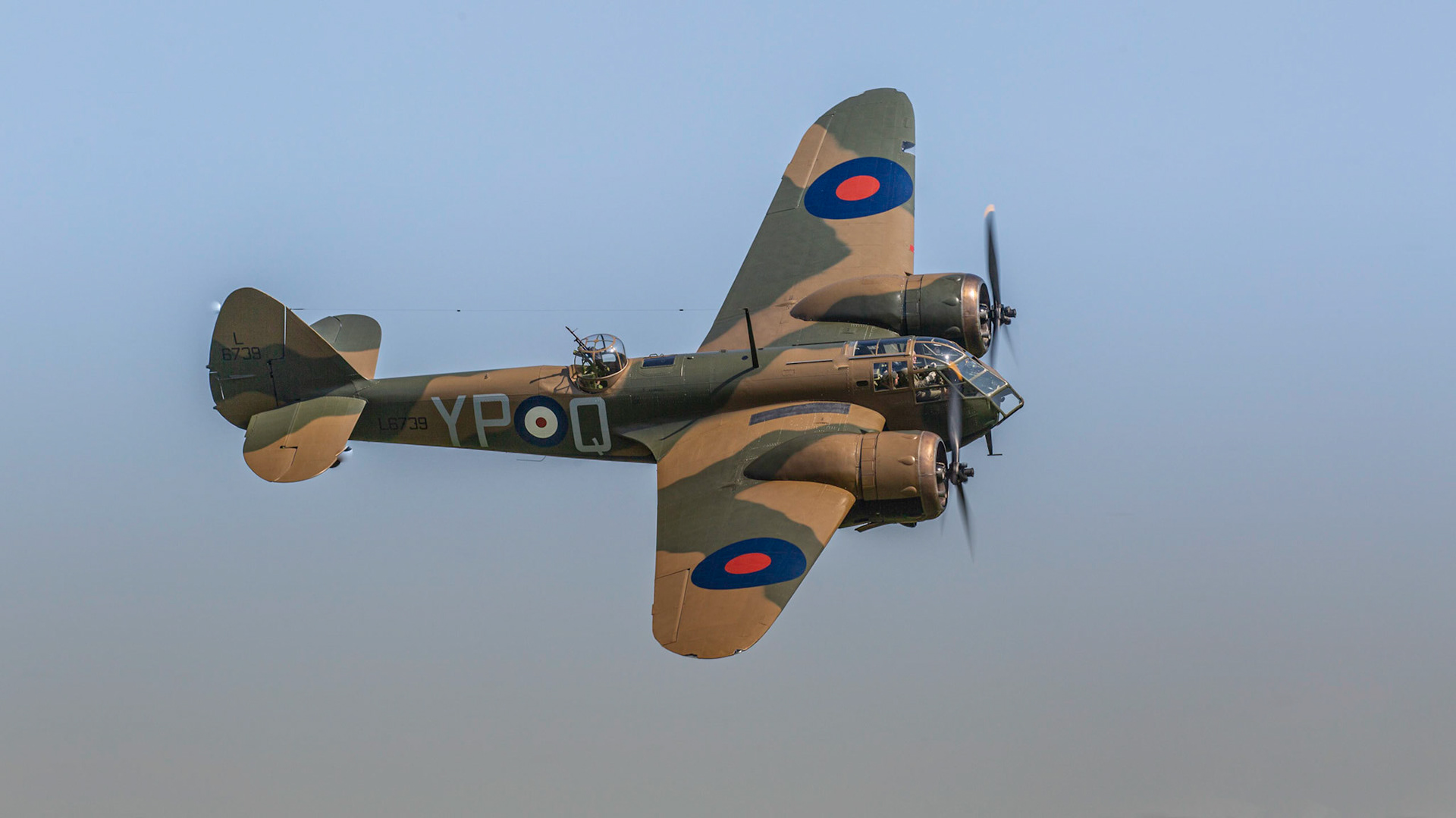Biggleswade, UK - 6th May 2018: A Bristol Blenheim Mk1 belonging to the Aircraft Restoration Company, Duxford, UK. in flight