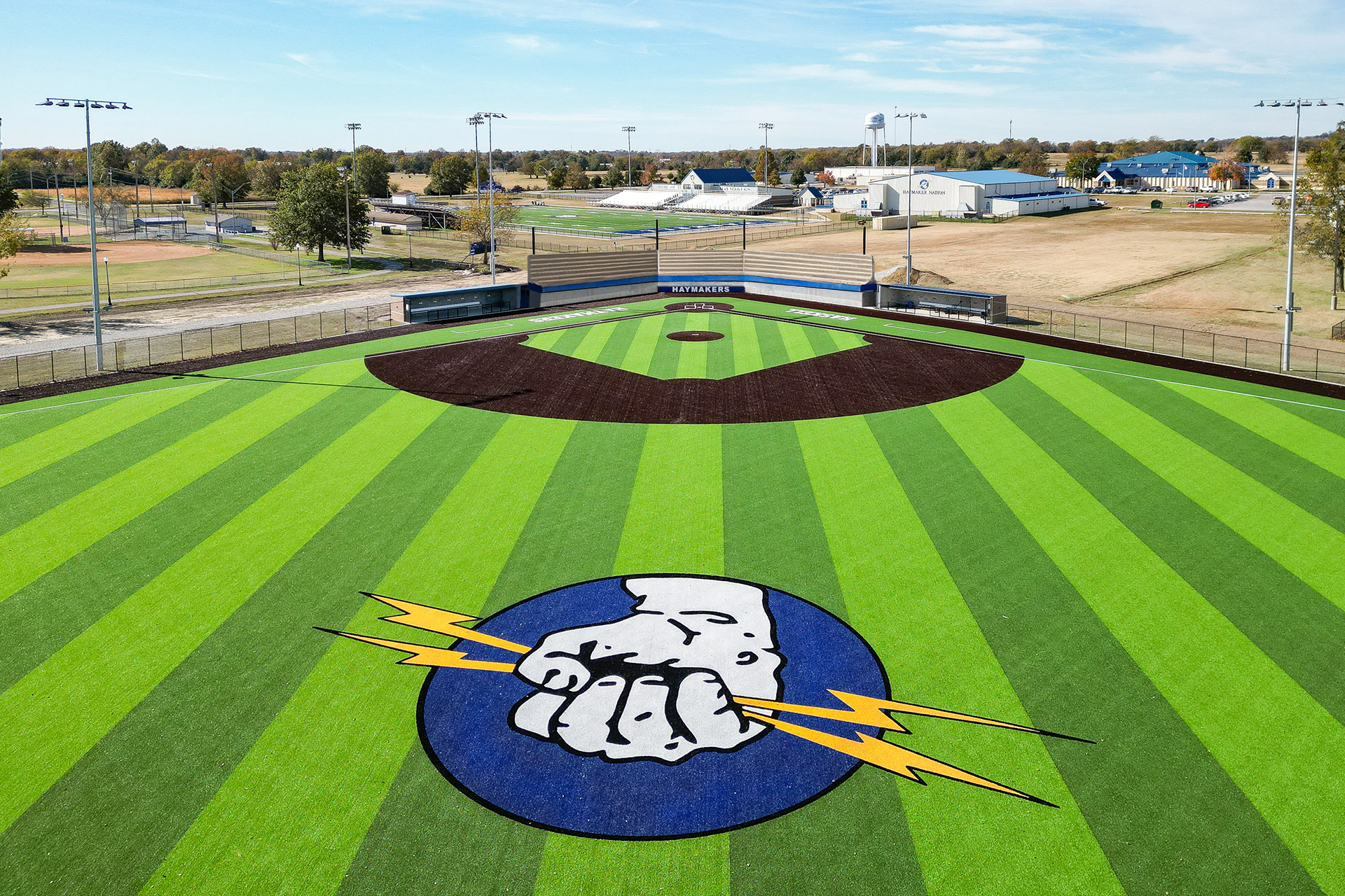 Haskell Haymakers Baseball Field Drone | Haskell, OK
