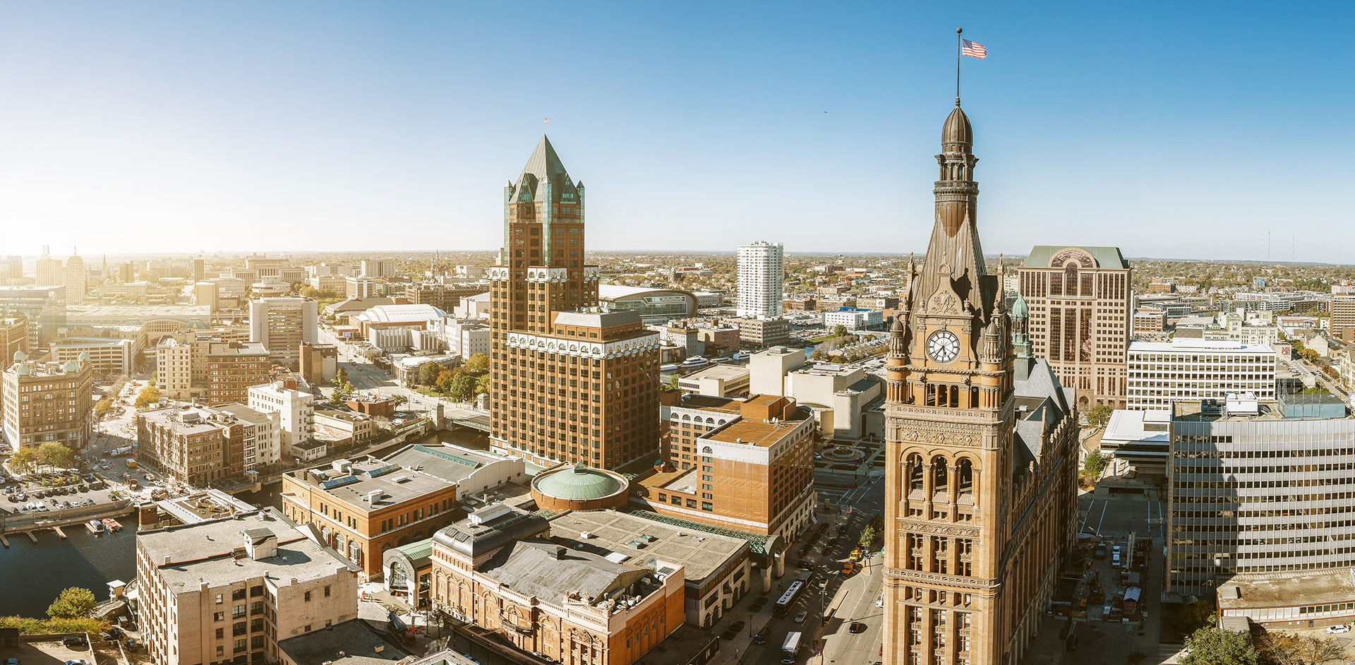 Downtown Milwaukee Drone Photo
