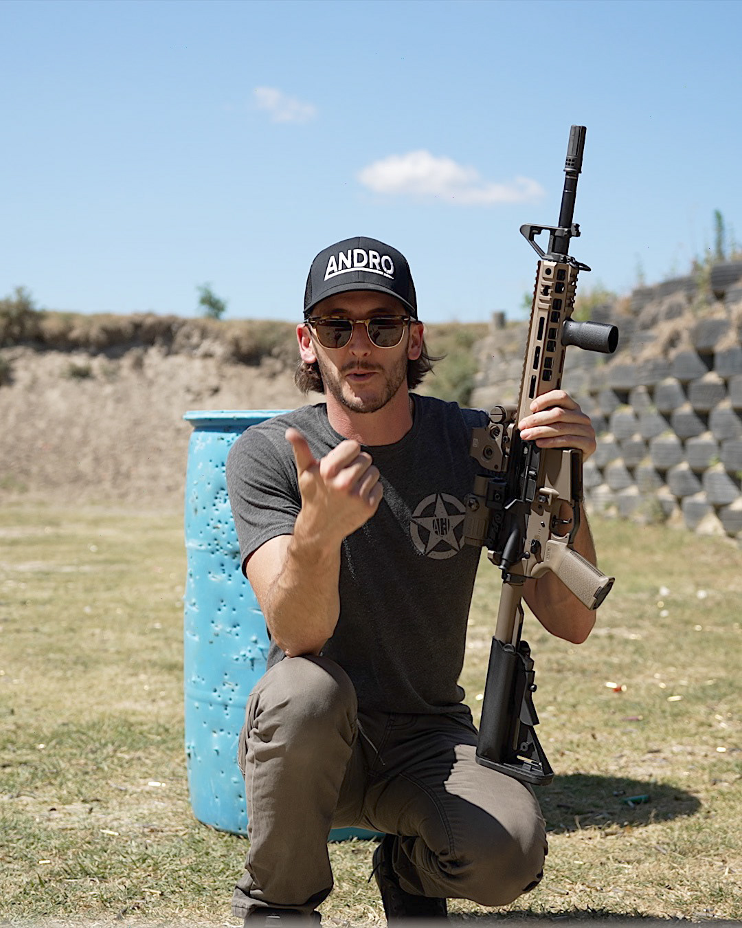 On the range filming for Andro Corp