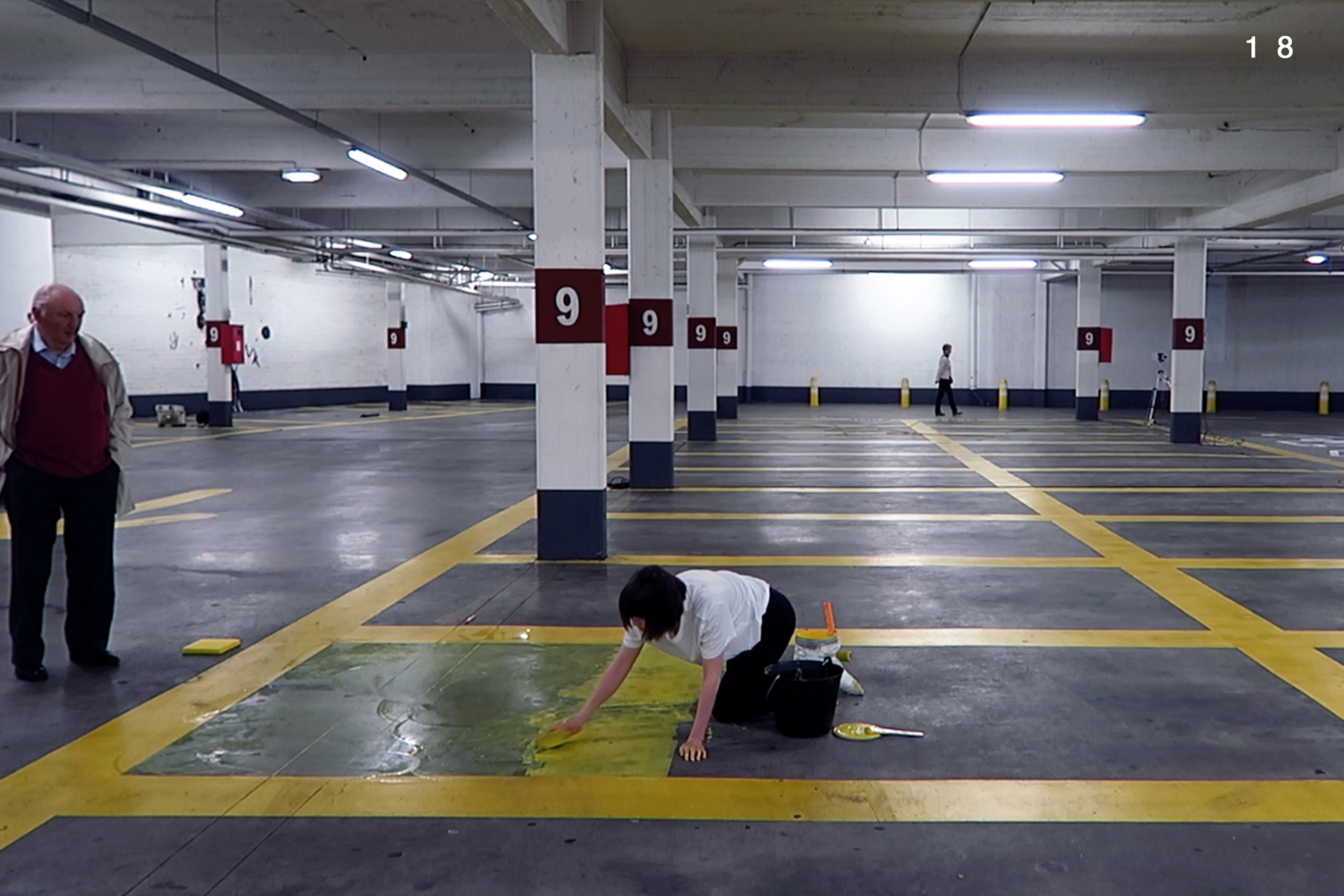 vandaag voel ik me geel . Parking Diamant . KASKA DKO , Ria Van Landeghem . Antwerp (B)