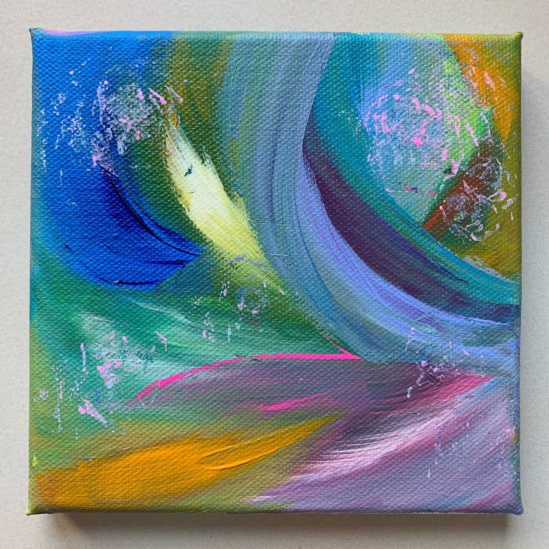 SOLD She’s a rainbow_08_Acrylic on canvas