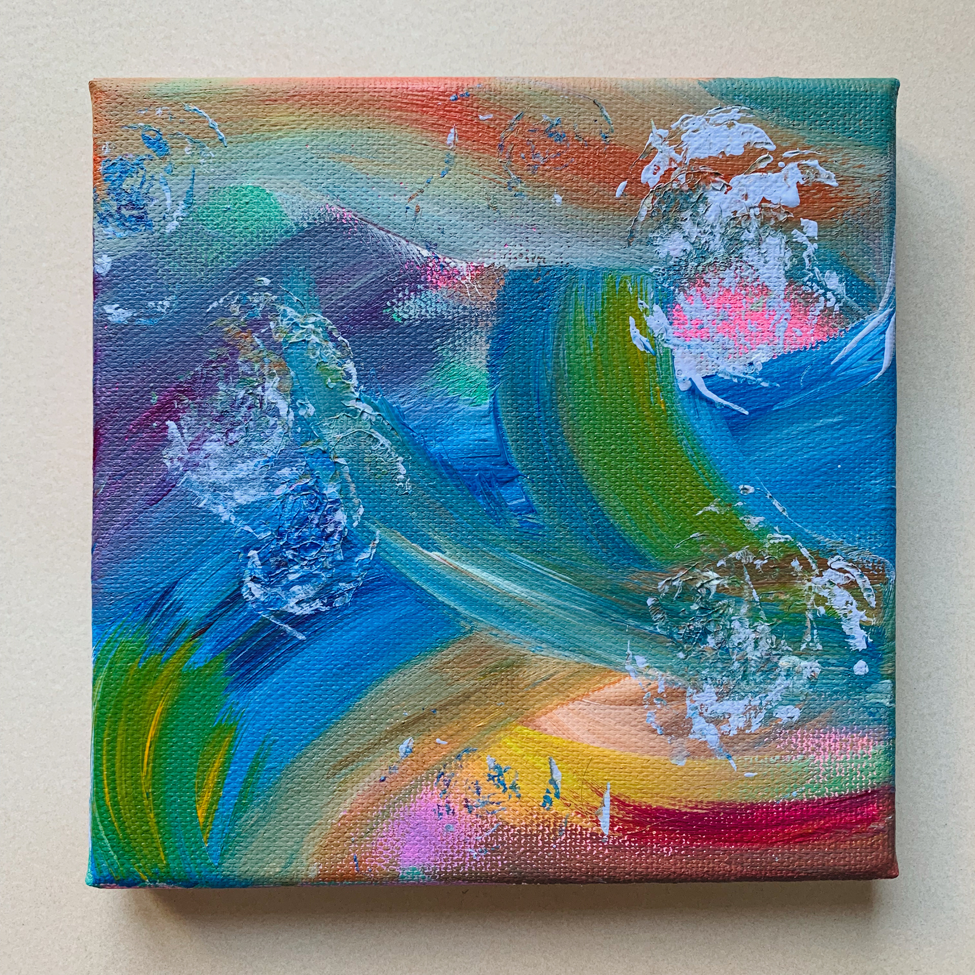SOLD She’s a rainbow_07_Acrylic on canvas