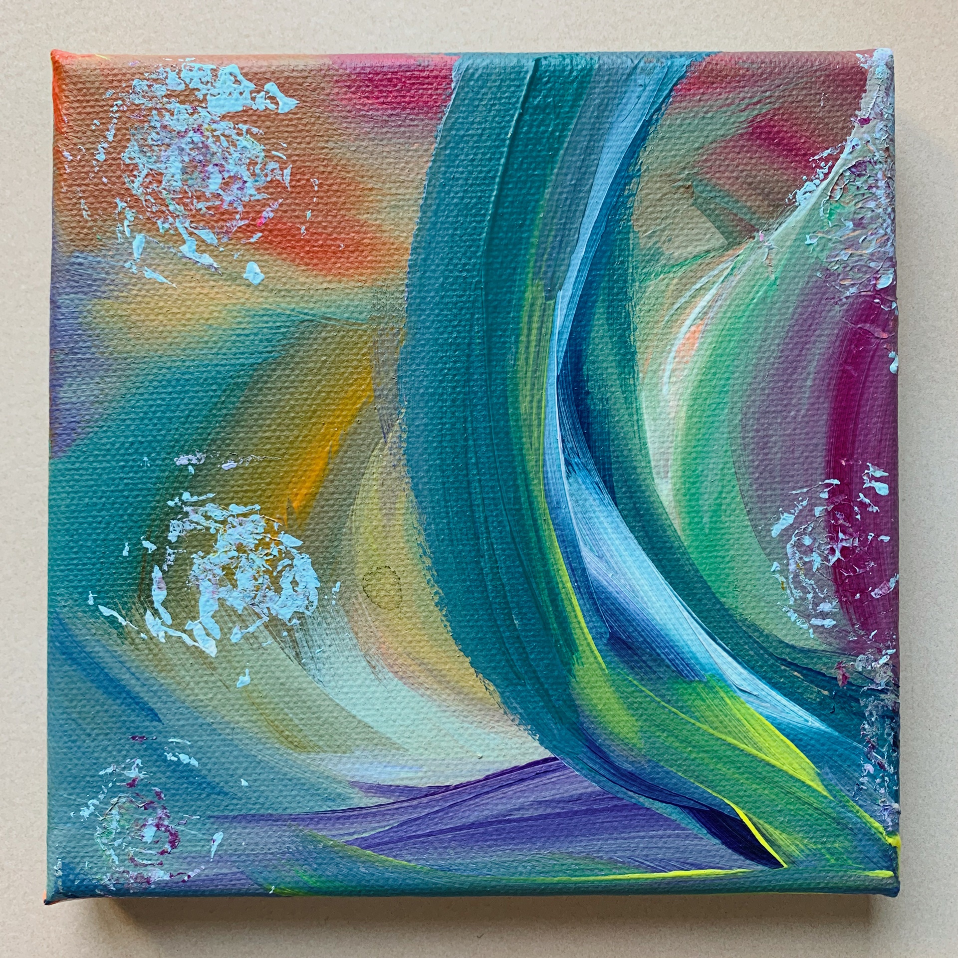 She’s a rainbow_09_Acrylic on canvas_15x15 cm