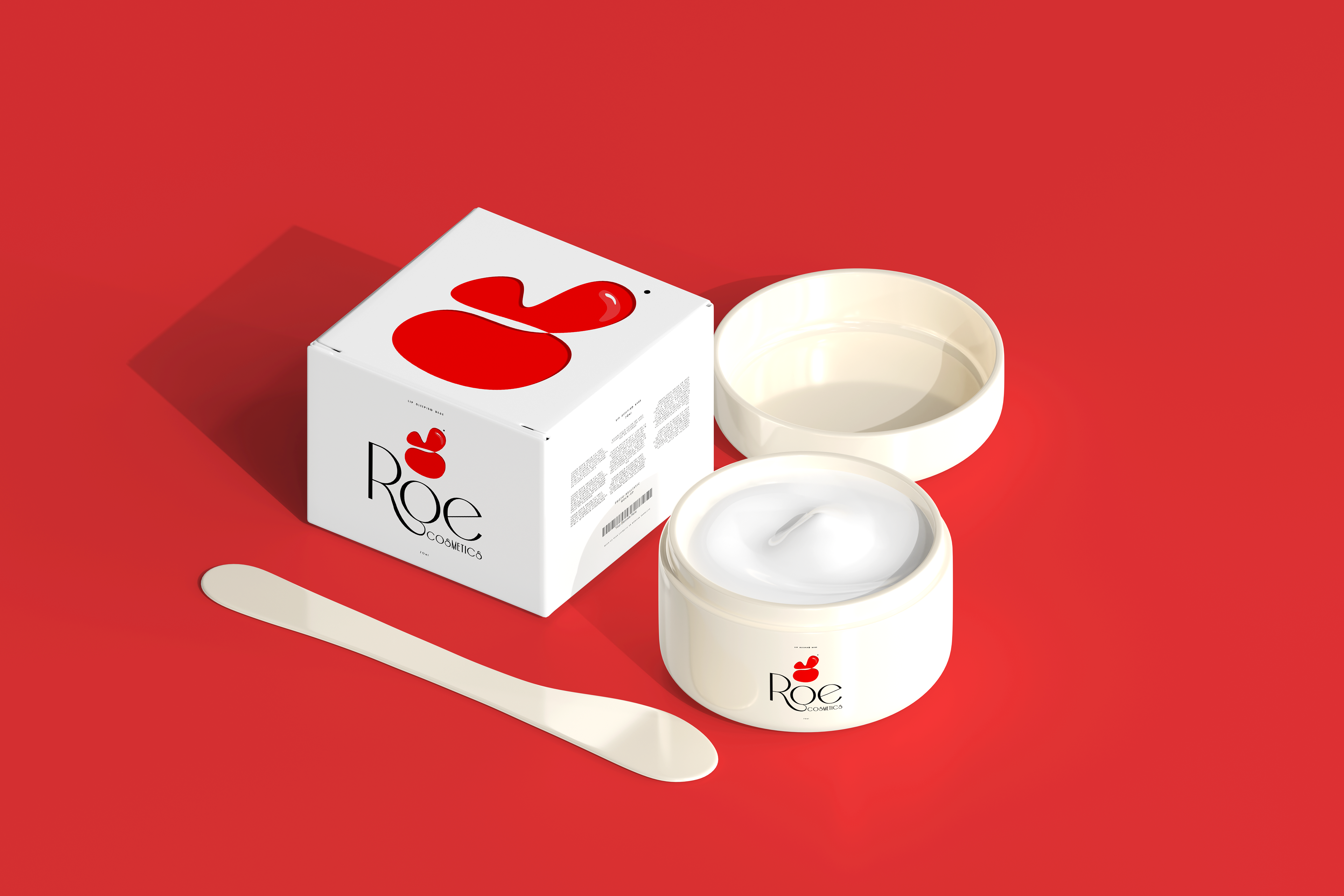 logo and product mockup for Roe Cosmetics