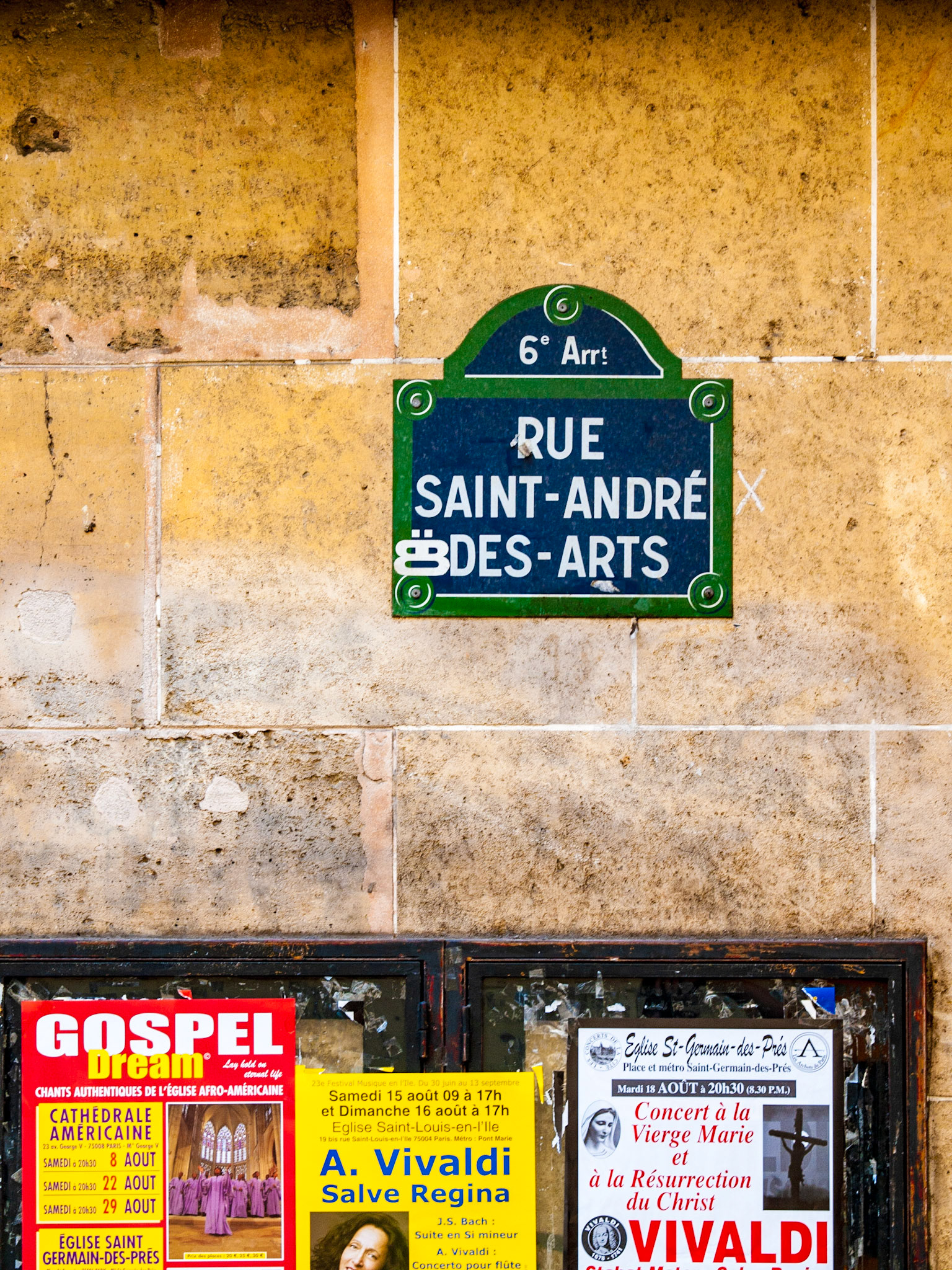 Street signs at Rue Saint Andre des Arts, Paris, France