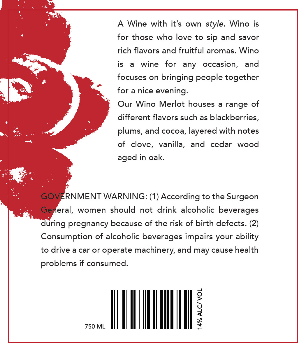 Wine Label Back