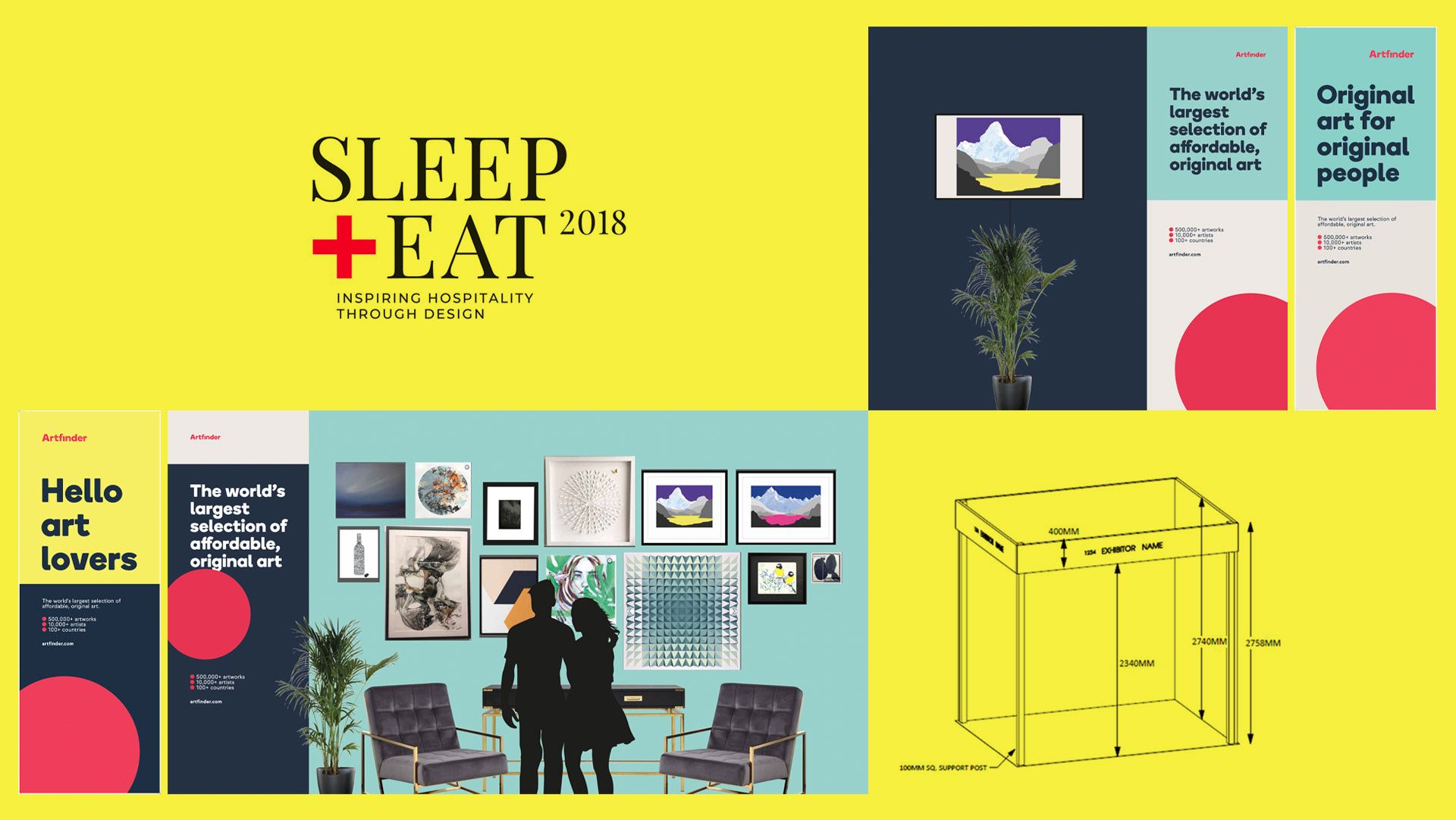 Concept for stand and graphics at Sleep + Eat event