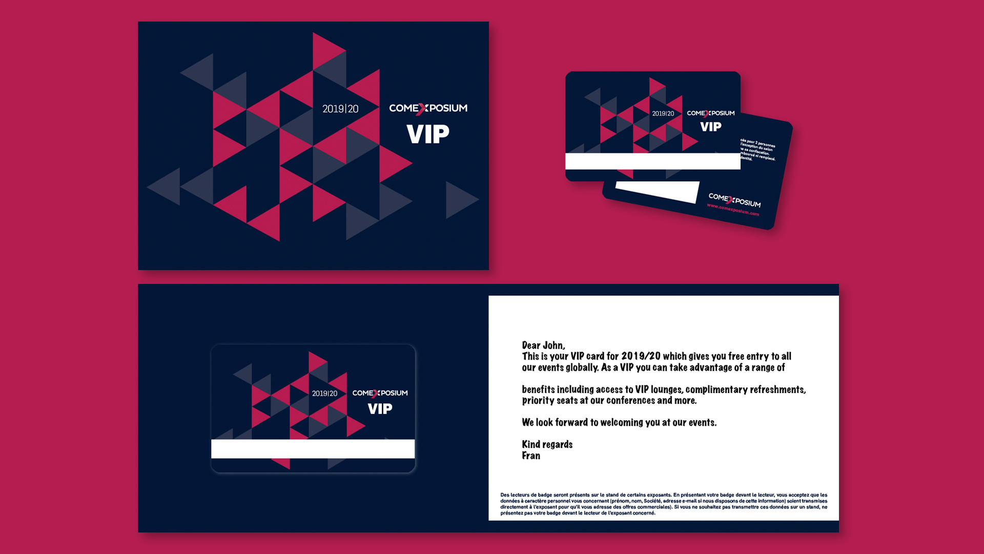Comexposium VIP card and holders