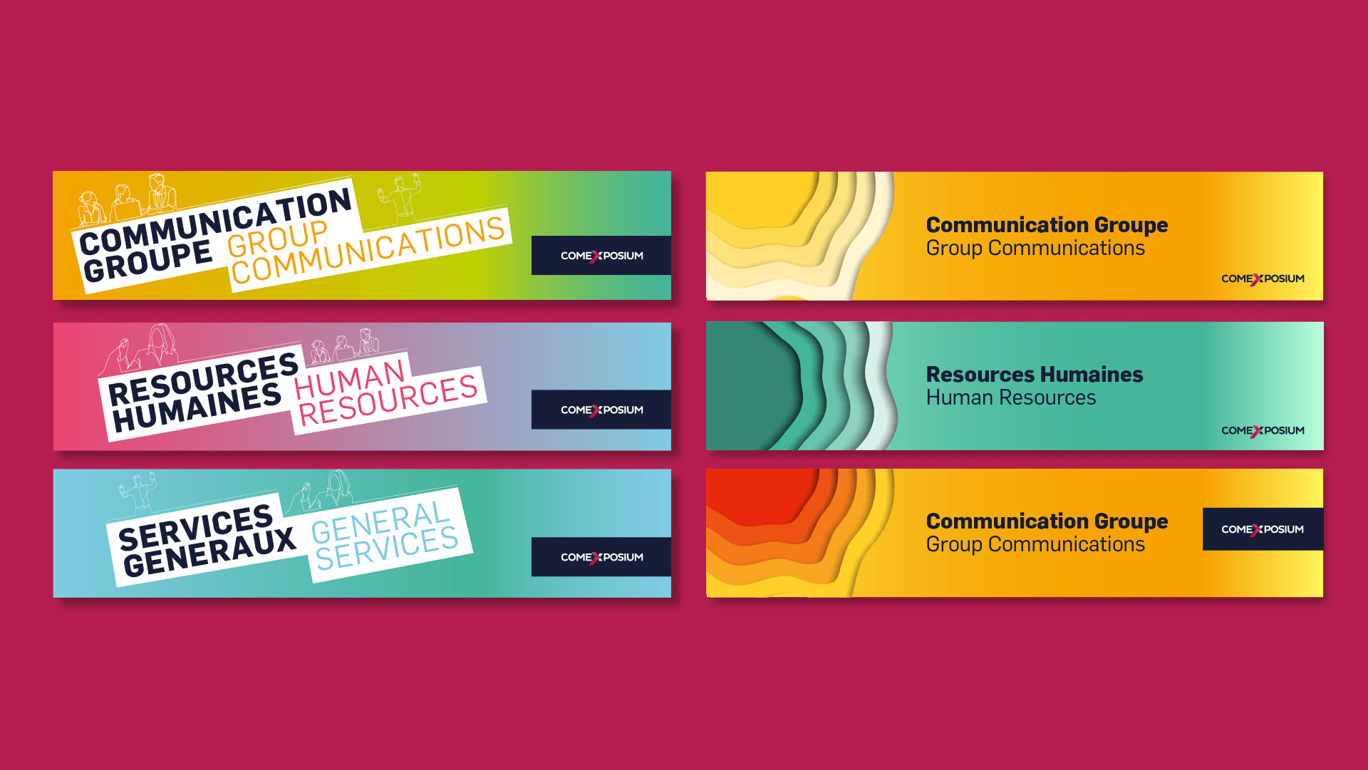 Comexposium email headers for internal comms campaigns