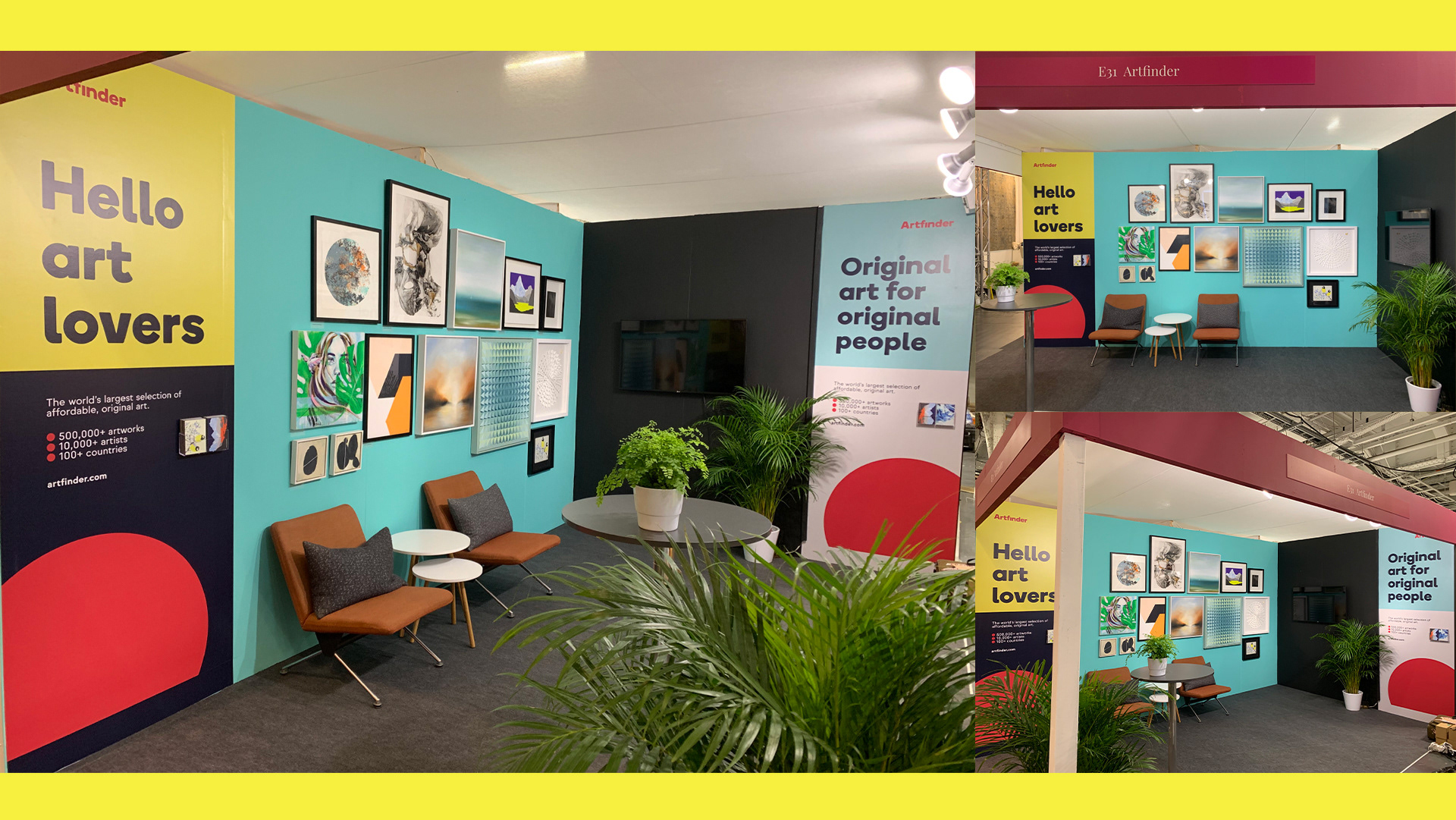 Stand and graphics at Sleep + Eat event