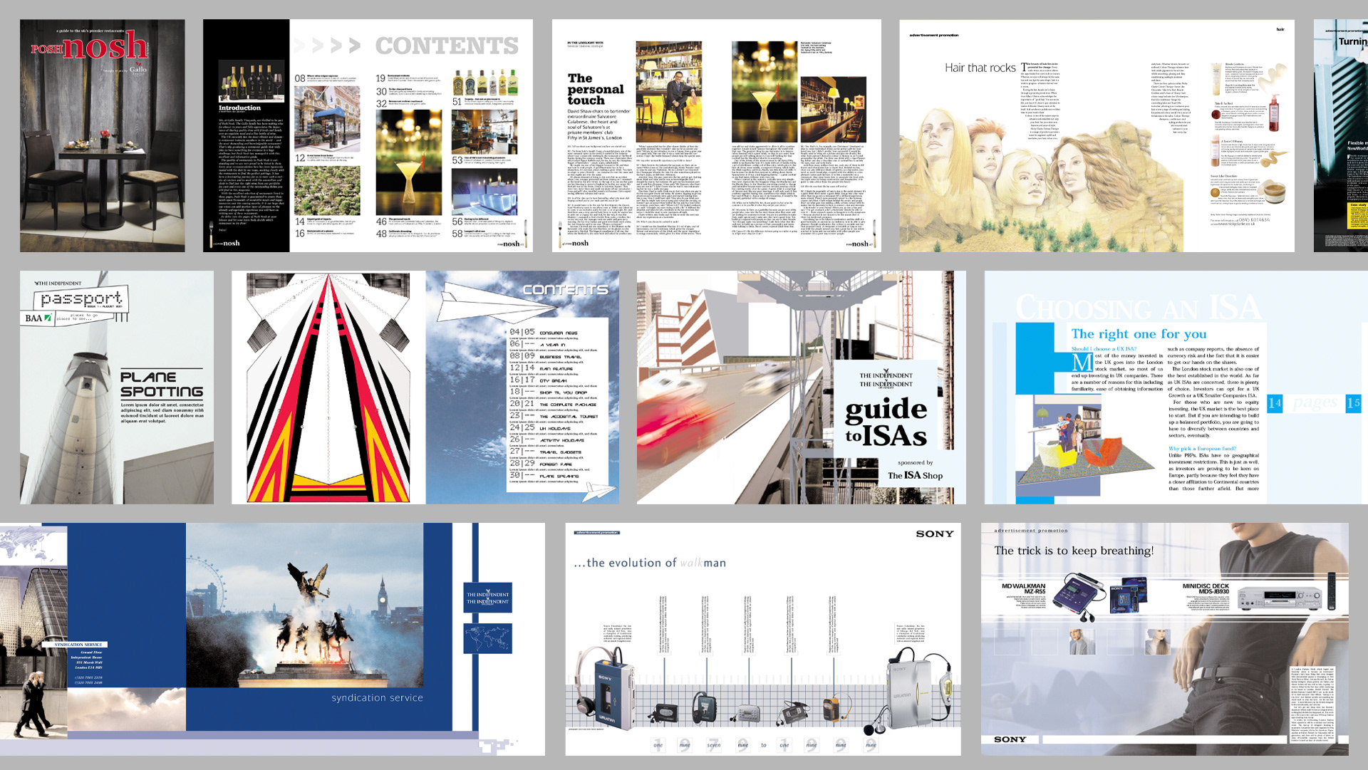 Magazines editorial design