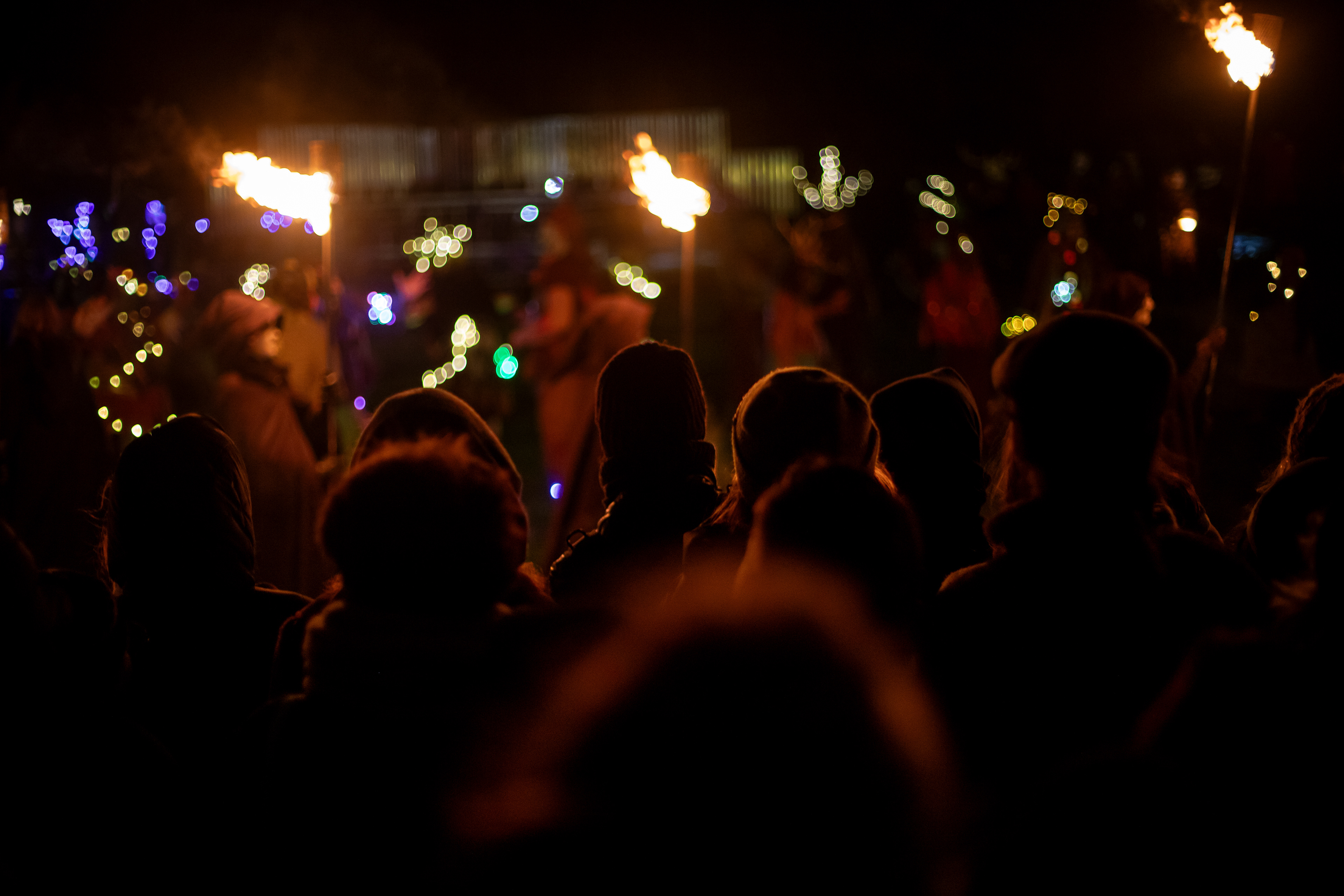 Spectators at the festival gather to try and get the best view of the performance at the main stage located just under Arthur’s seat. The main stage was protected by fencing stopping people from getting too close to the performers and the fire which is a safety protocol that was introduced in 2024.