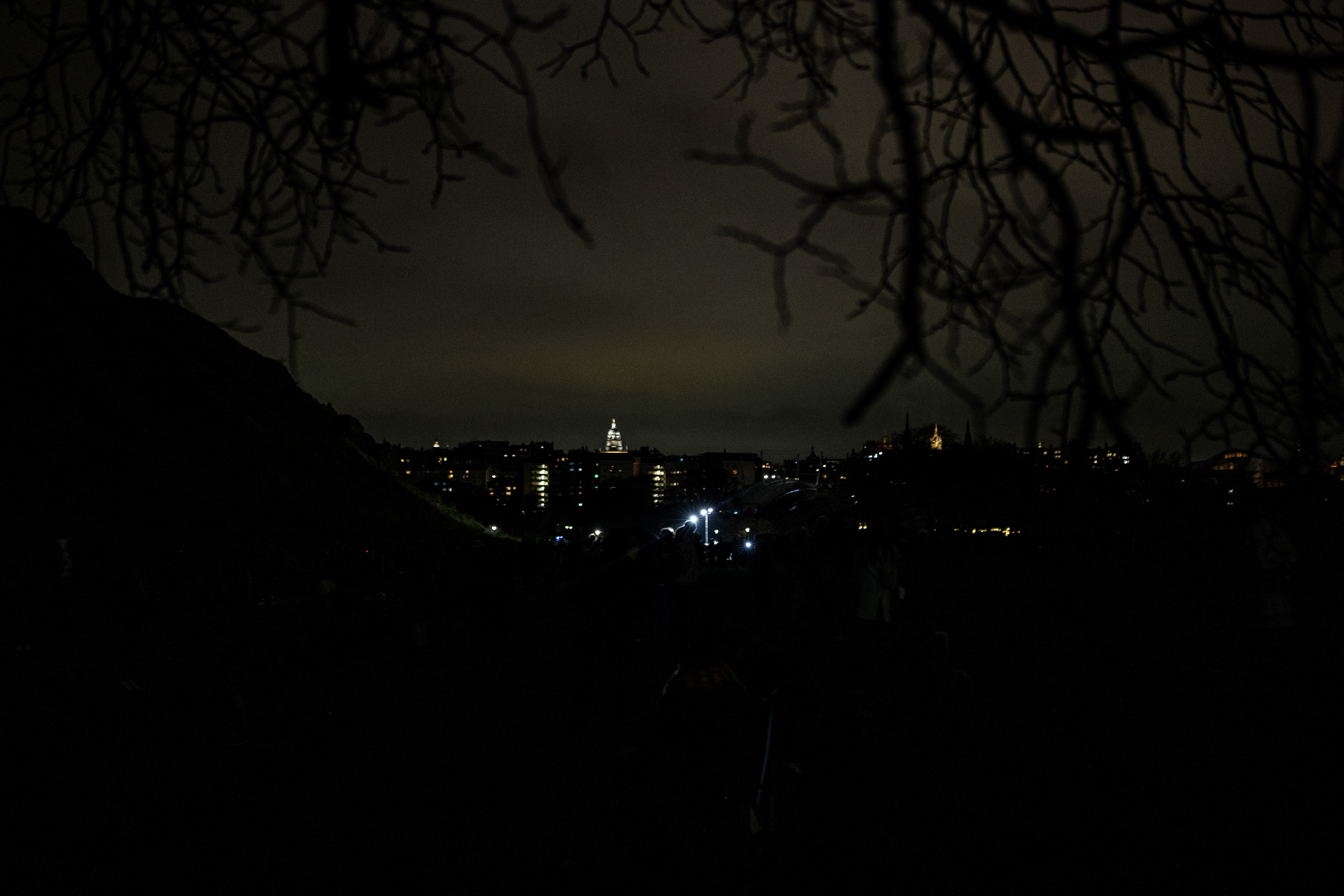 The view of Edinburgh from the bottom of Arthur’s seat, where the festival takes place each year.